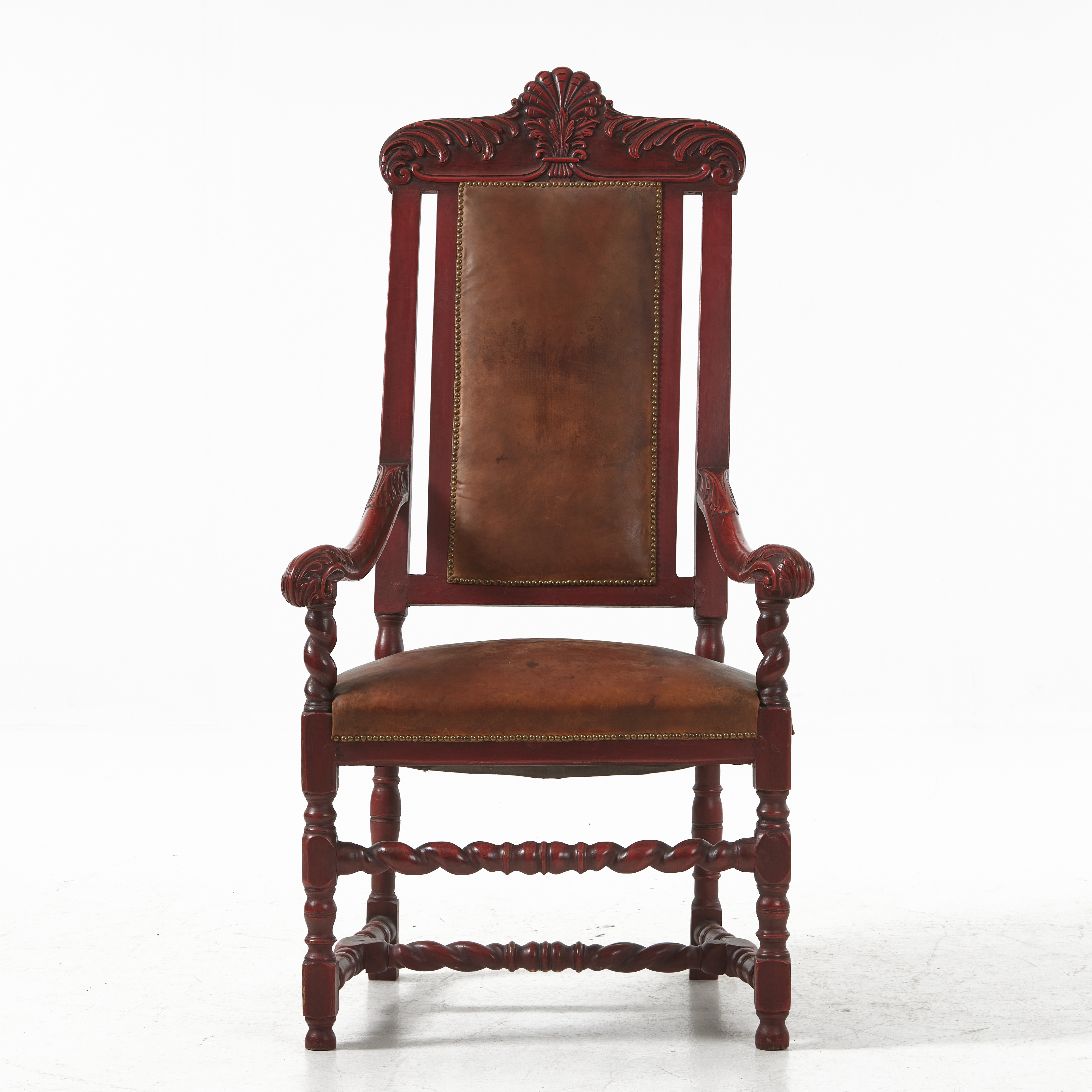 KARMSTOL, nybarock, 1800-tal, skuren dekor.