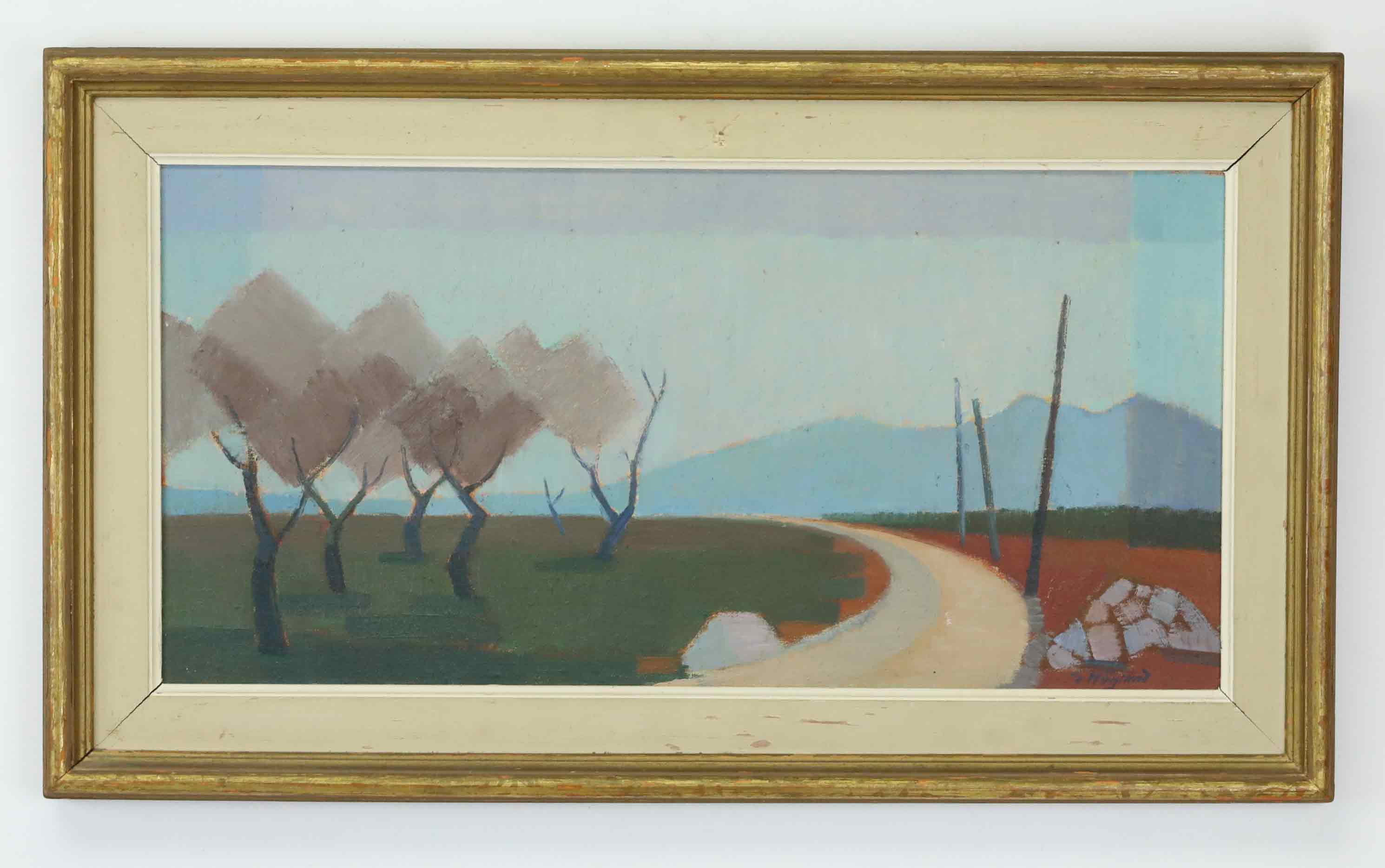 GUSTAF HÖGLUND (1910-1994). Olja på duk, Perpignan, Sydfrankrike, signerad, daterad 51.