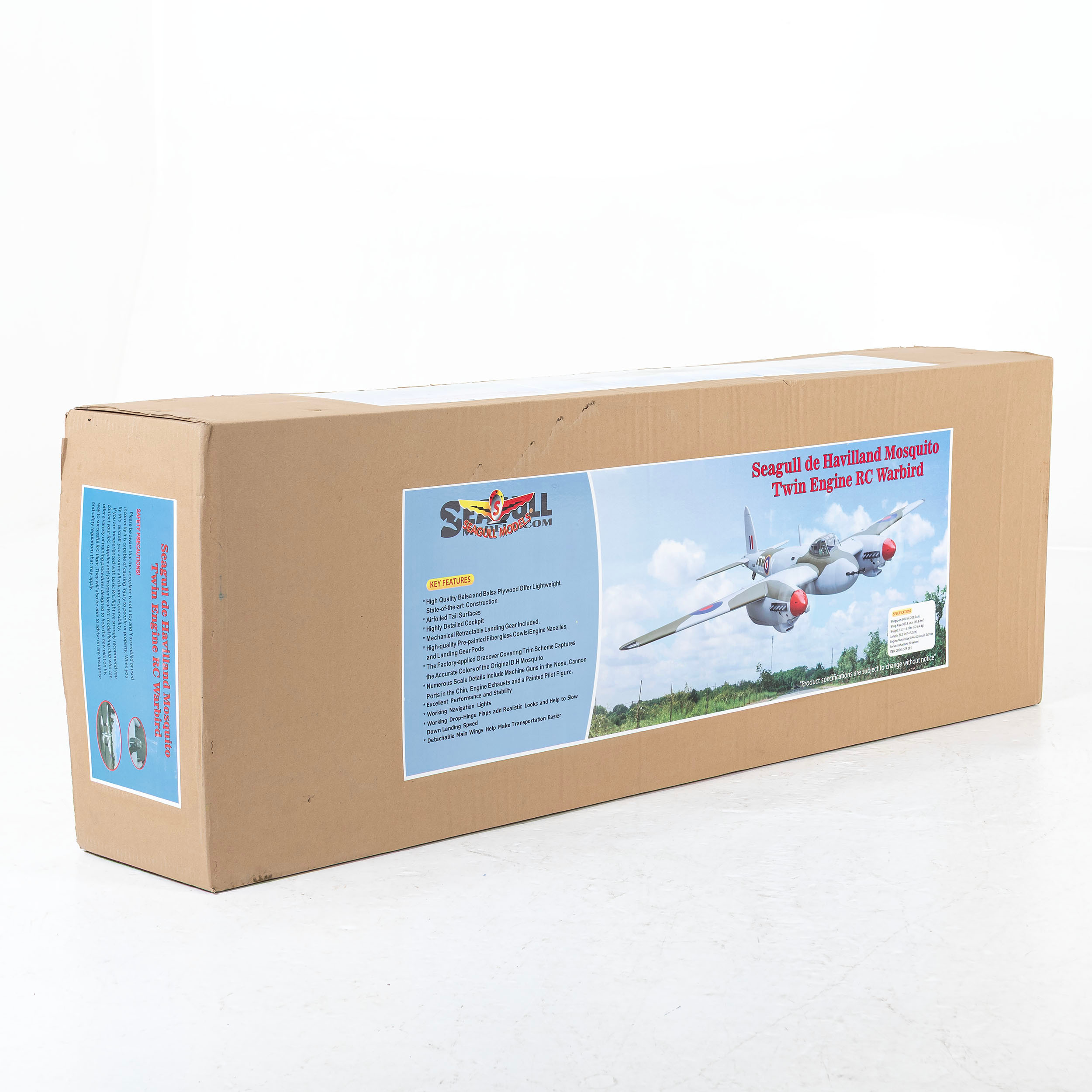 R/C MODELLFLYGPLAN, byggsats, Seagull De Havilland Mosquito Twin Warbird.