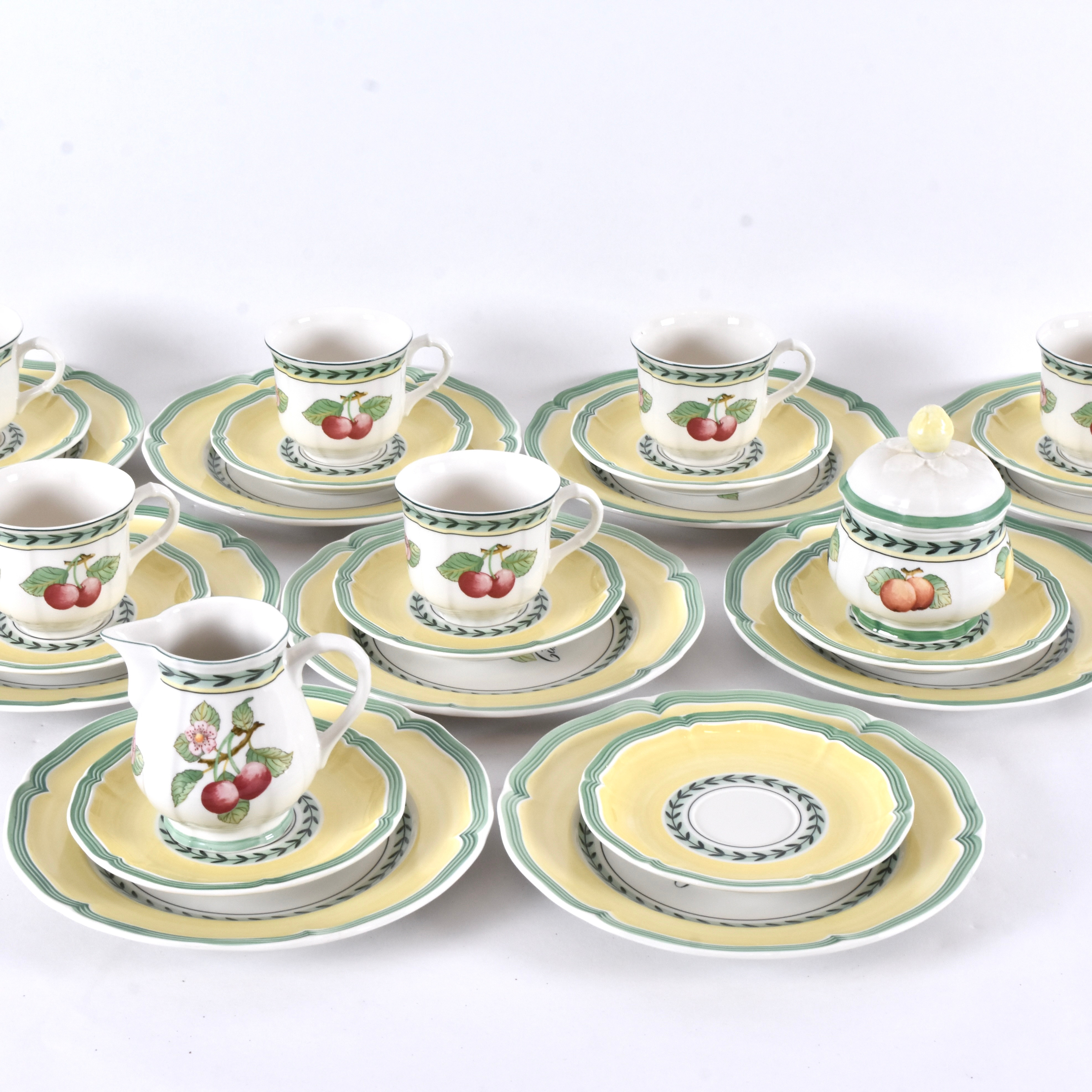 KAFFESERVIS, 26-delar, porslin,"French Garden Fleurence", Villeroy & Boch.