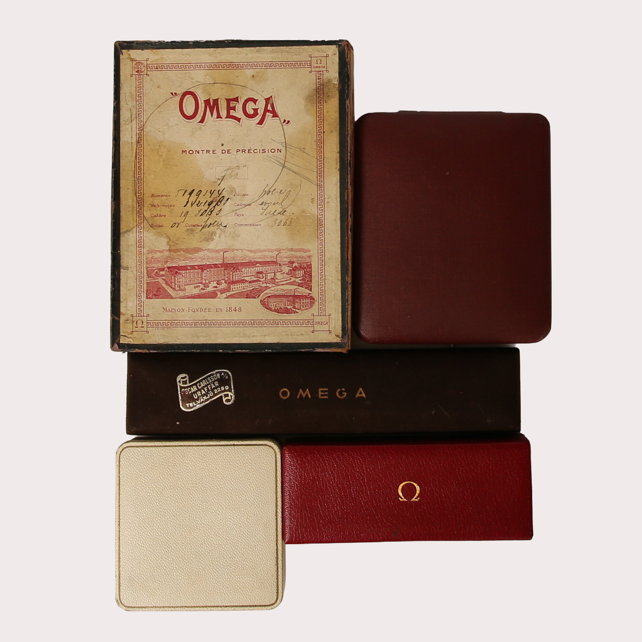 DIVERSE ETUIER, bla Omega, Eterna, 1910-1960.