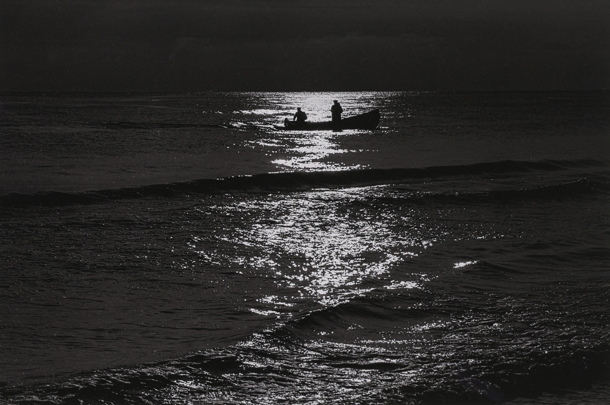 ROLAND THYSELL 1946-. SILVERGELATINKOPIA, "ÅLAFISKARE 1967", SIGNERAD OCH NUMRERAD 3/10. KOPIERAD 2023.