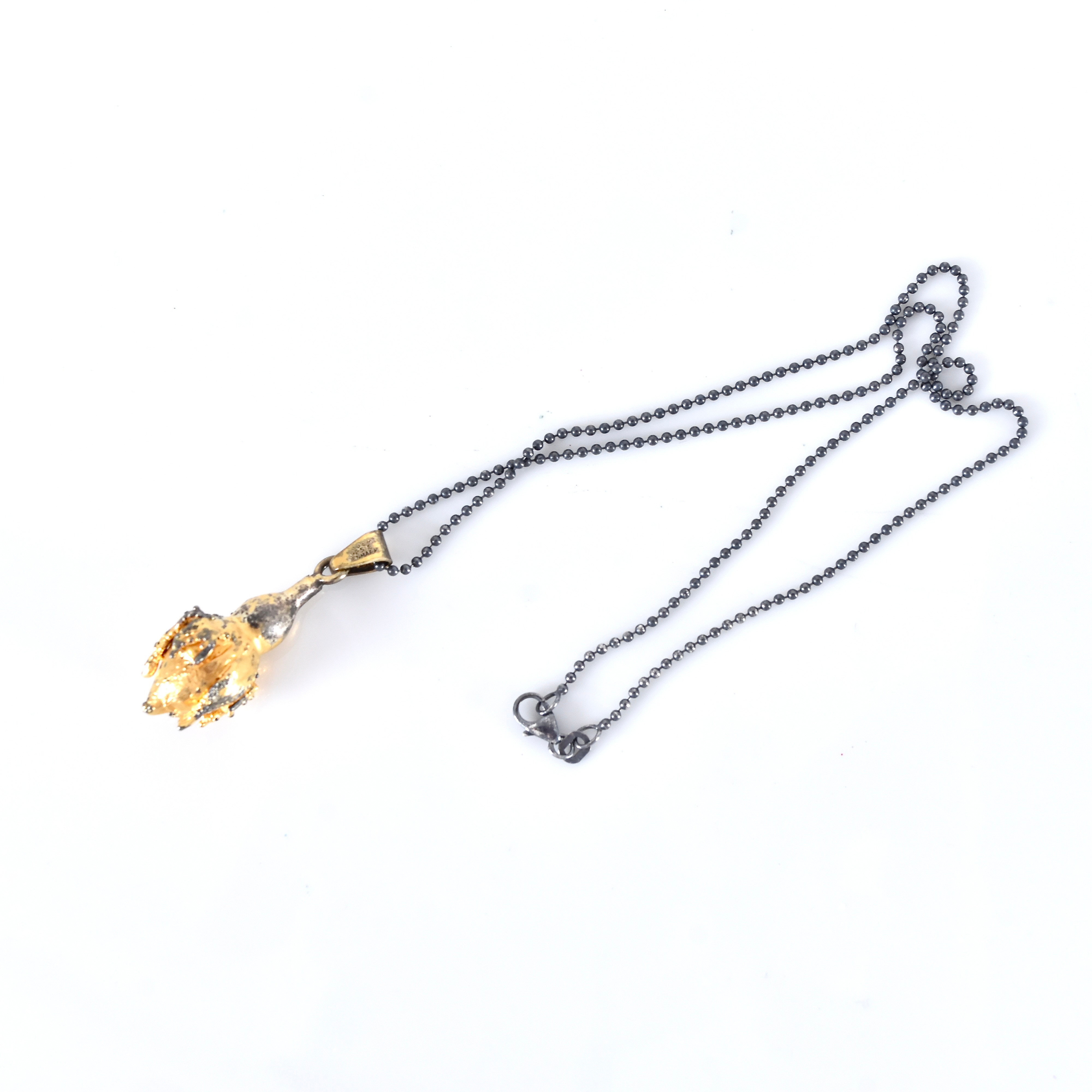 EGGERT. hänge med kedja, sterlingsilver, Flora Danica.