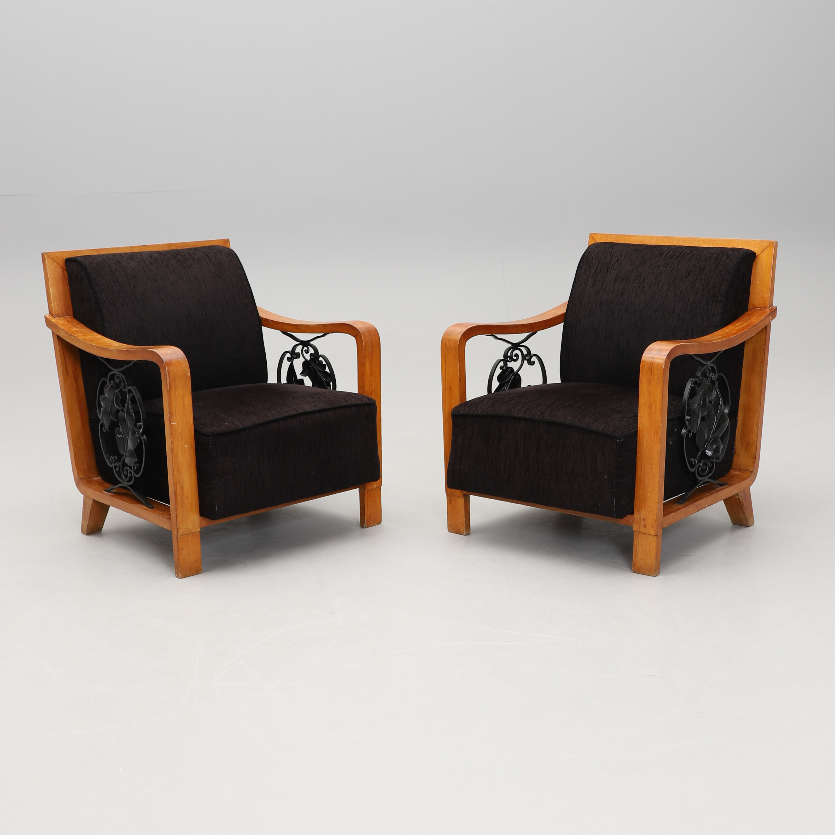 FÅTÖLJER, ett par, art deco, 1900-talets första hälft/mitt.