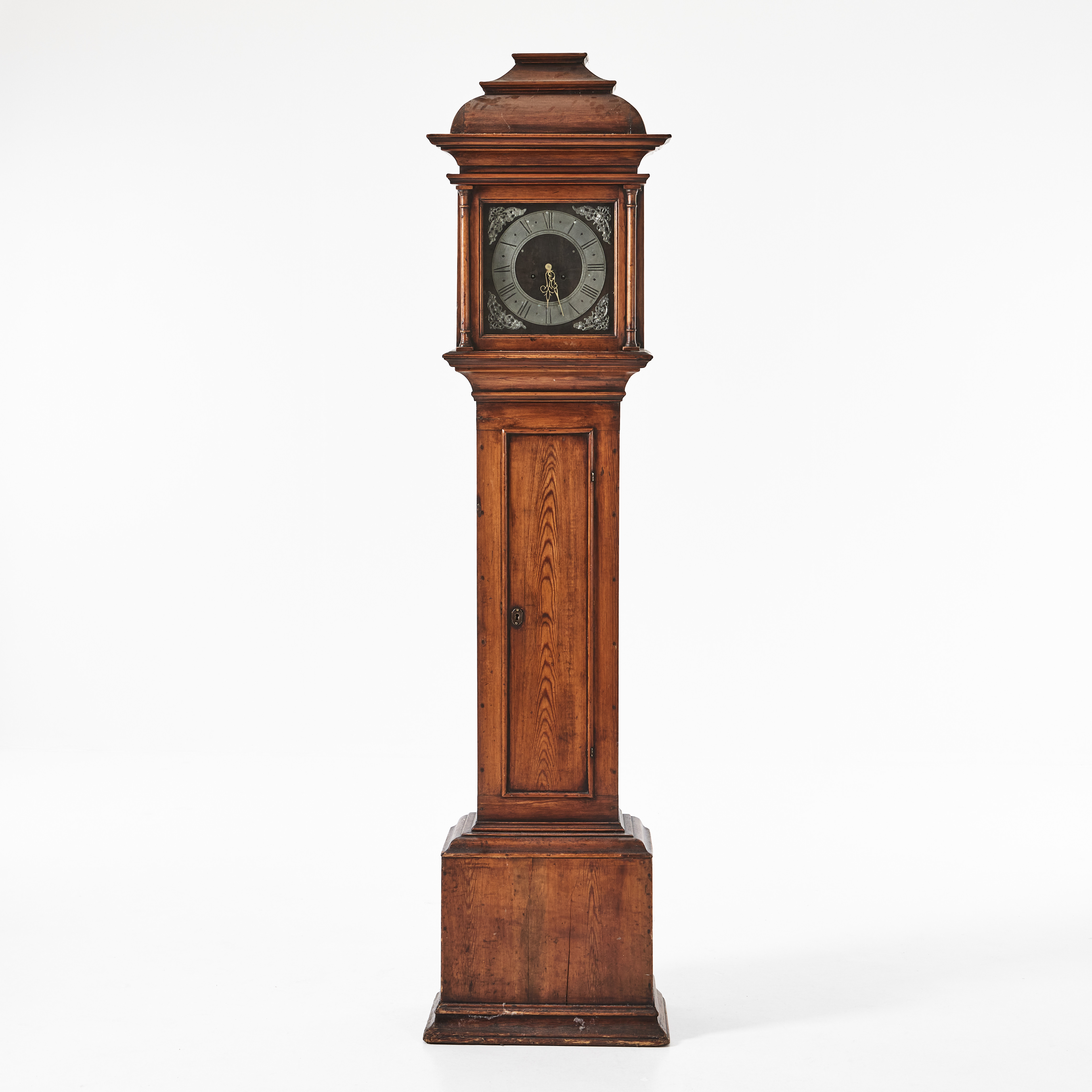 GOLVUR, furu, senbarock, urtavla med romerska siffor.