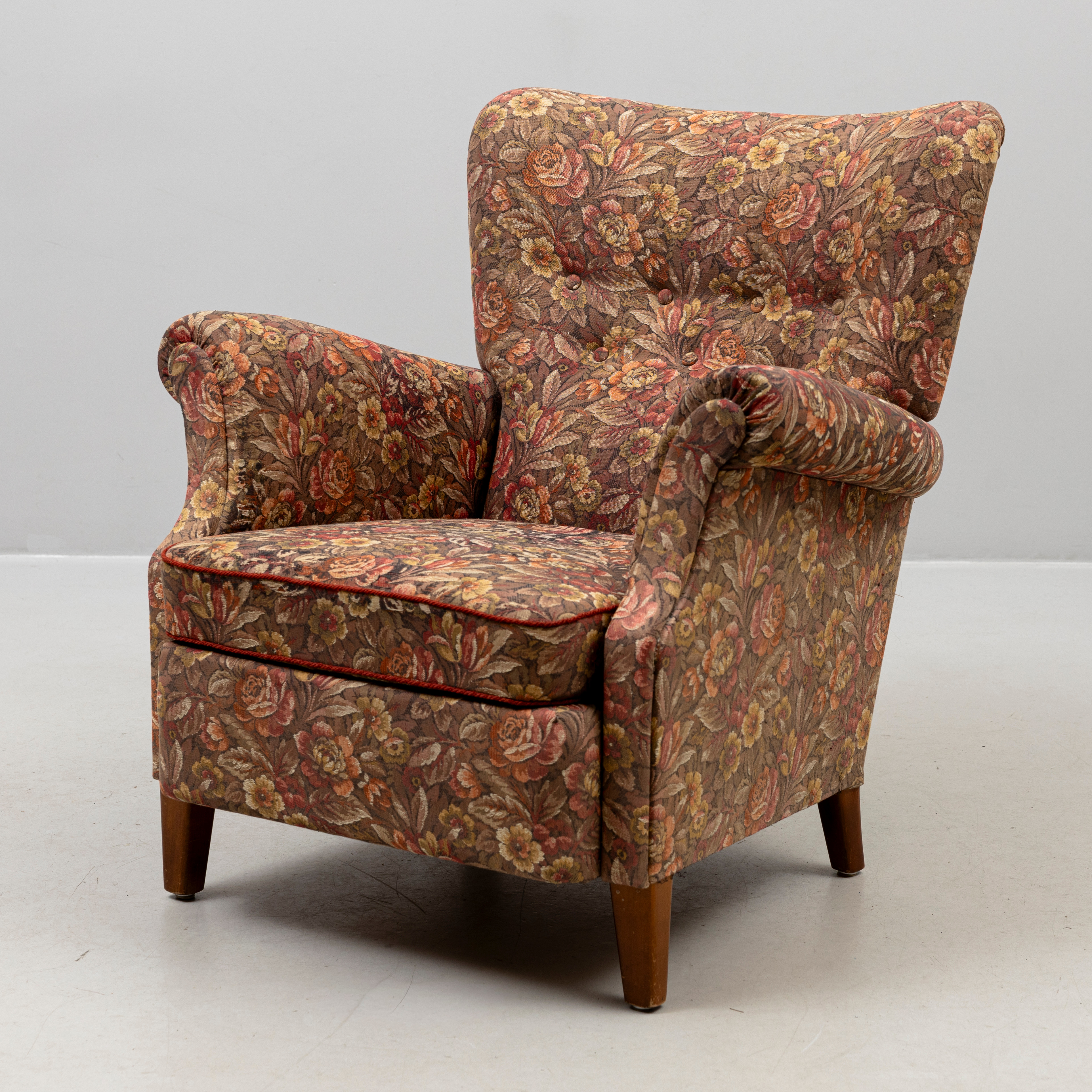 FÅTÖLJ, "Duxello", textilklädd, Dux, 1900-talets mitt.