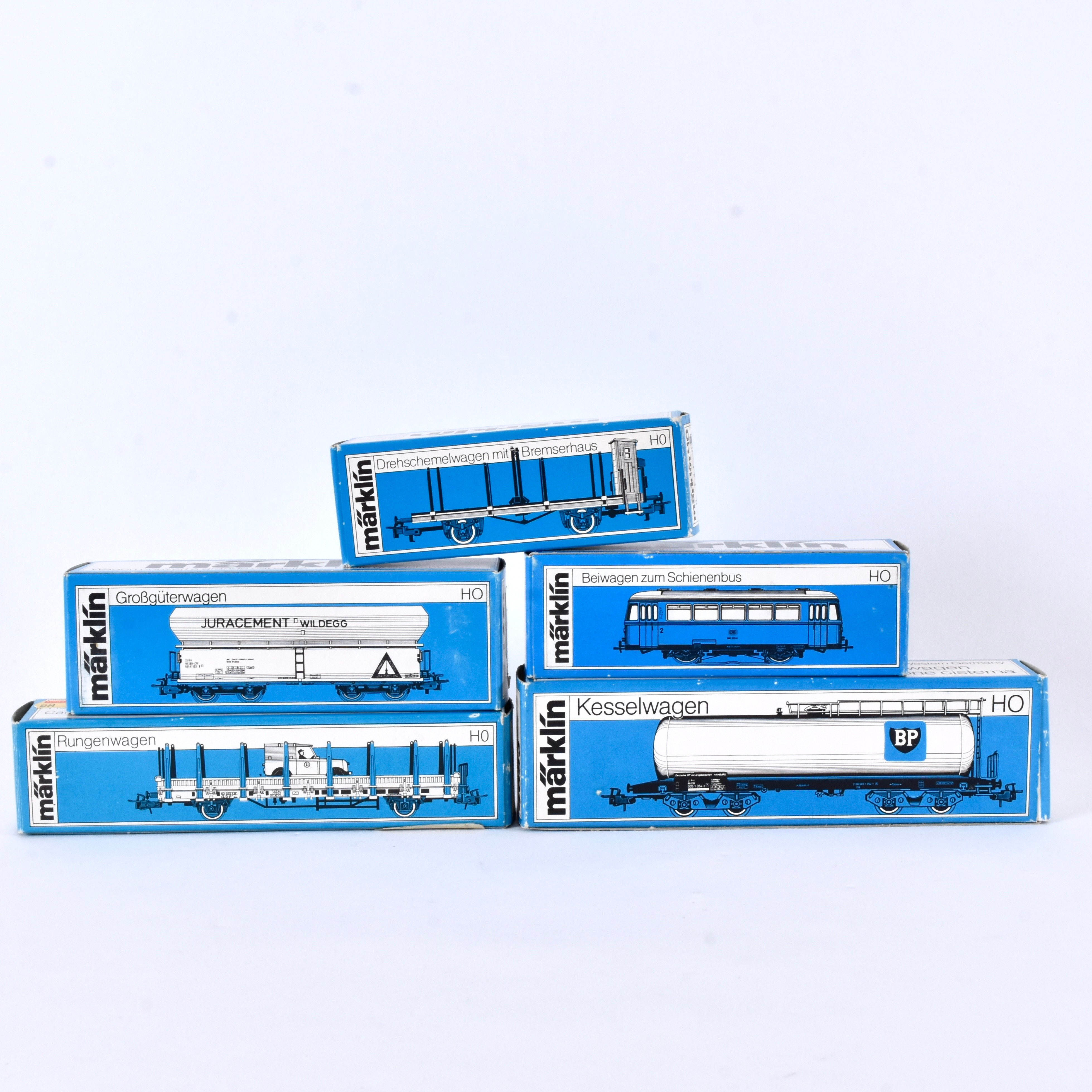 VAGNAR, 5-stycken, Märklin, 4018, 4722, 4691, 4653, 4697.