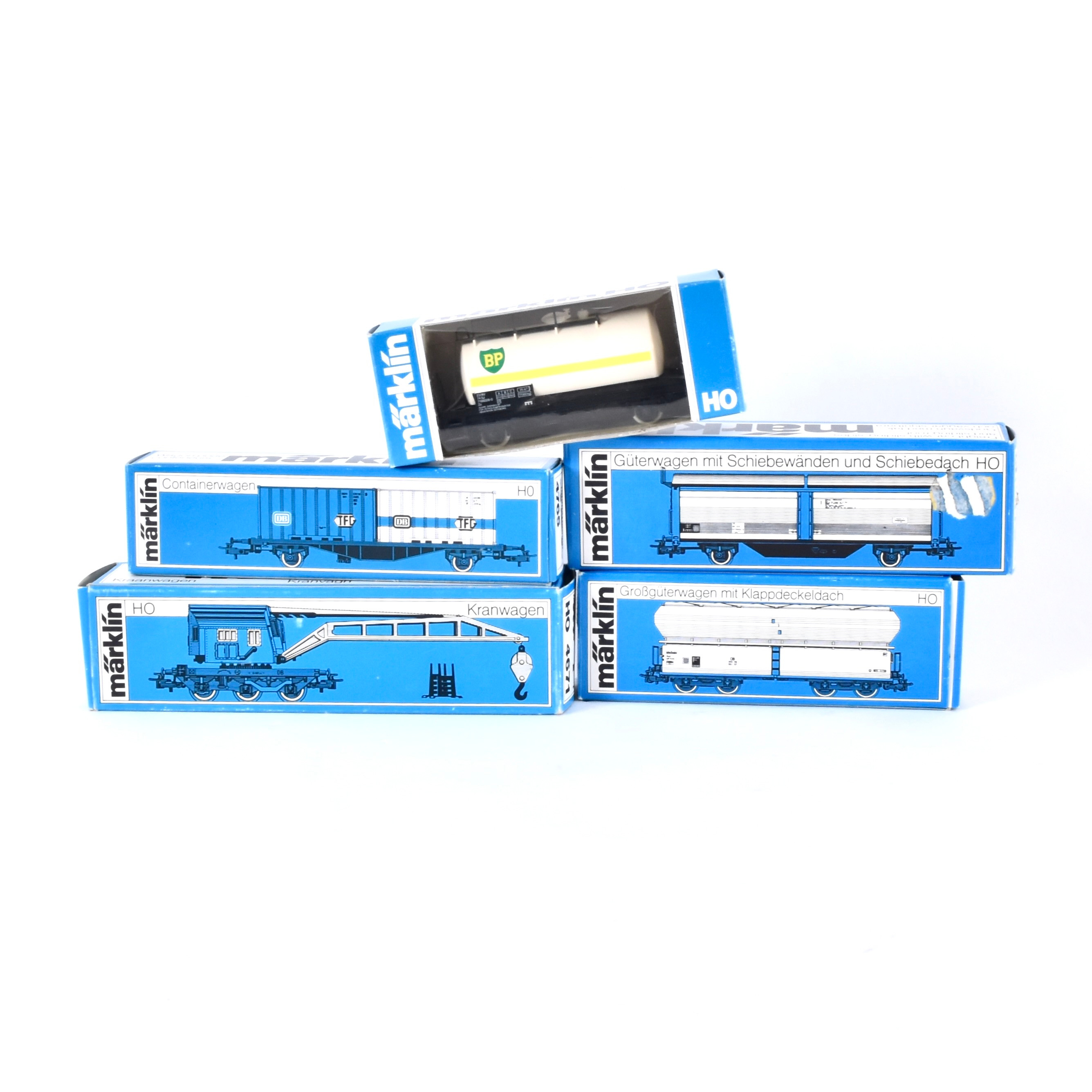 VAGNAR, 5-stycken, Märklin, 4765, 4626, 4671, 4633, 4440 BP.