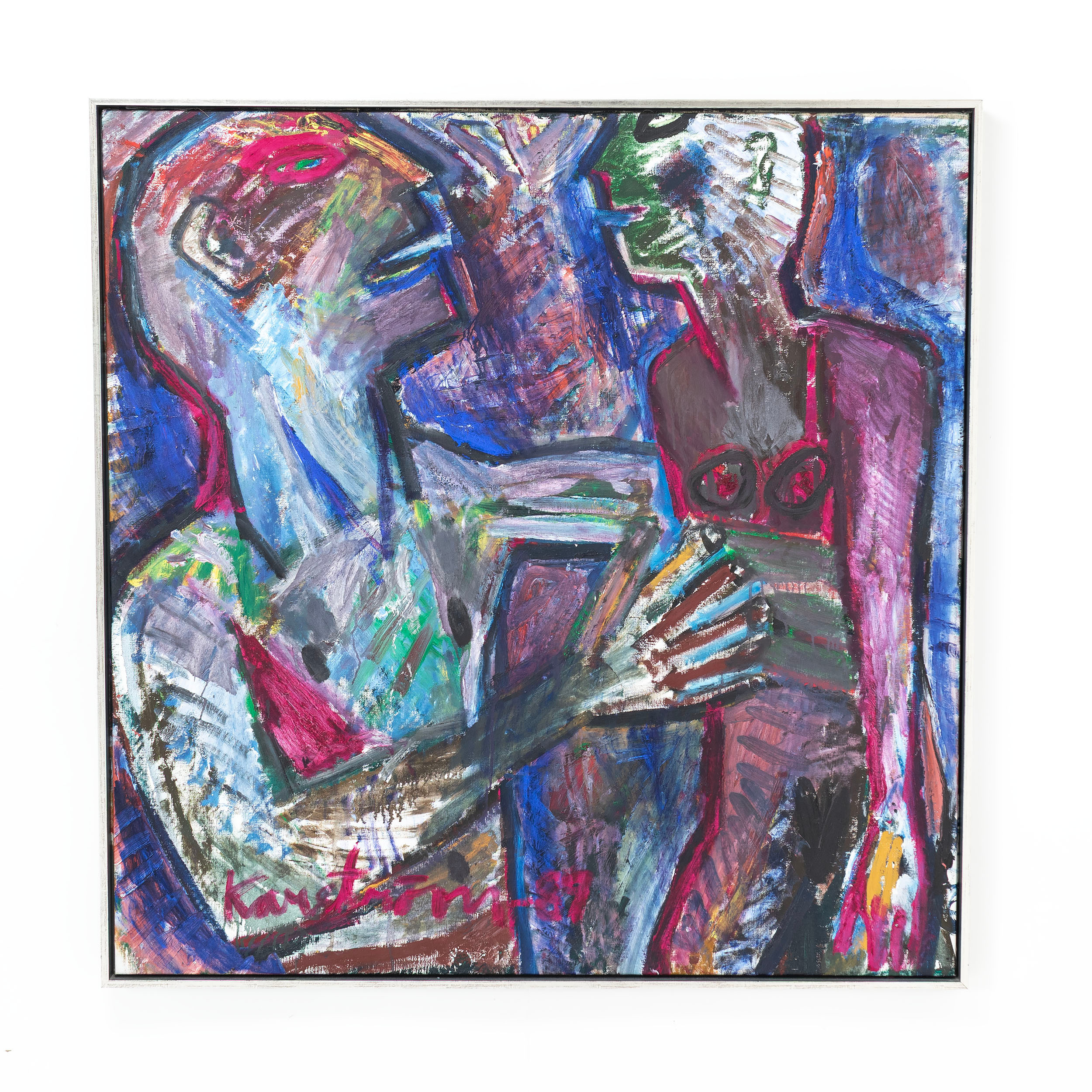 MAURITZ KARSTRÖM. Olja på duk, signerad & daterad 89.