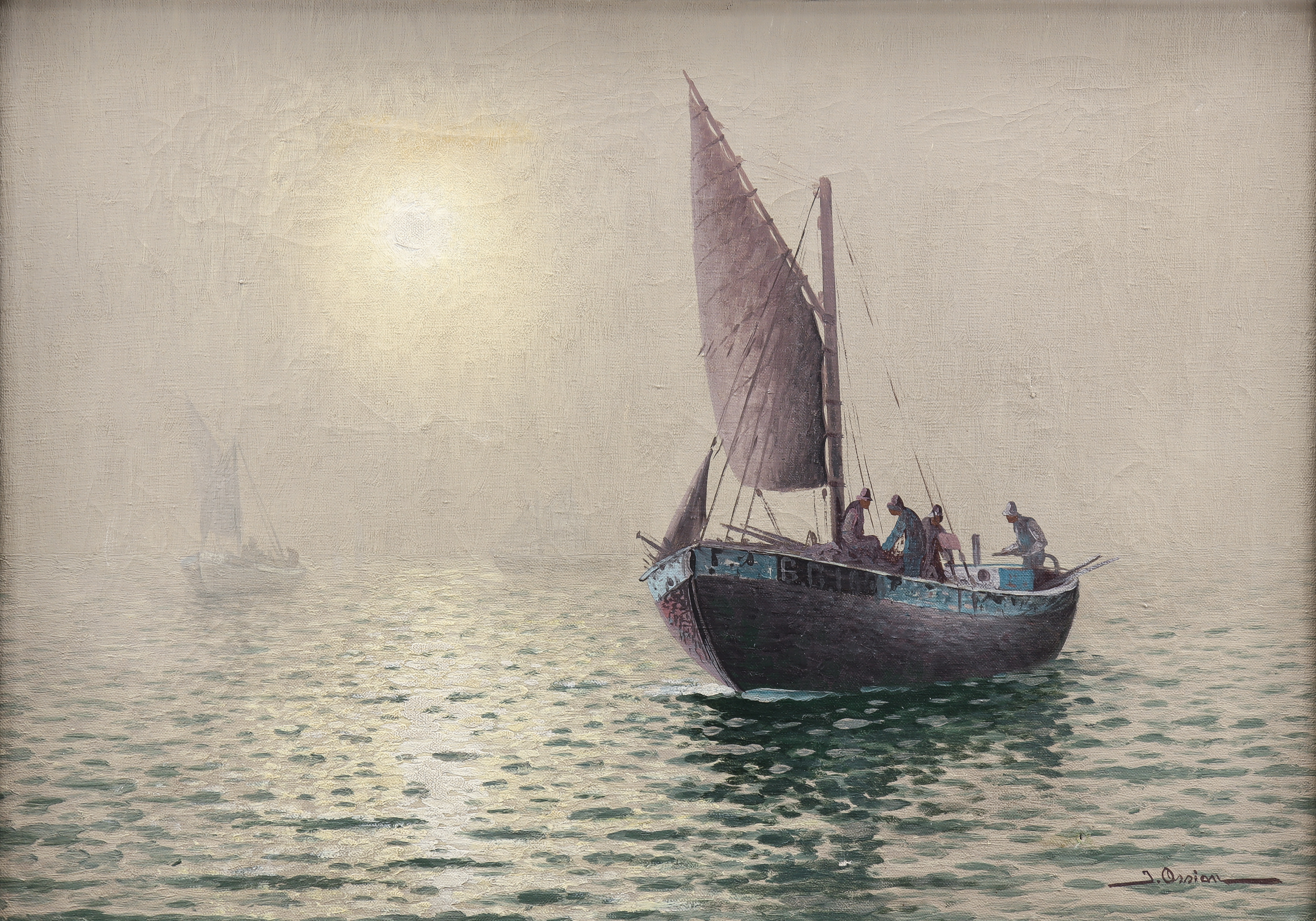 JOHAN OSSIAN-ANDERSSON. Olja på duk, signerad.