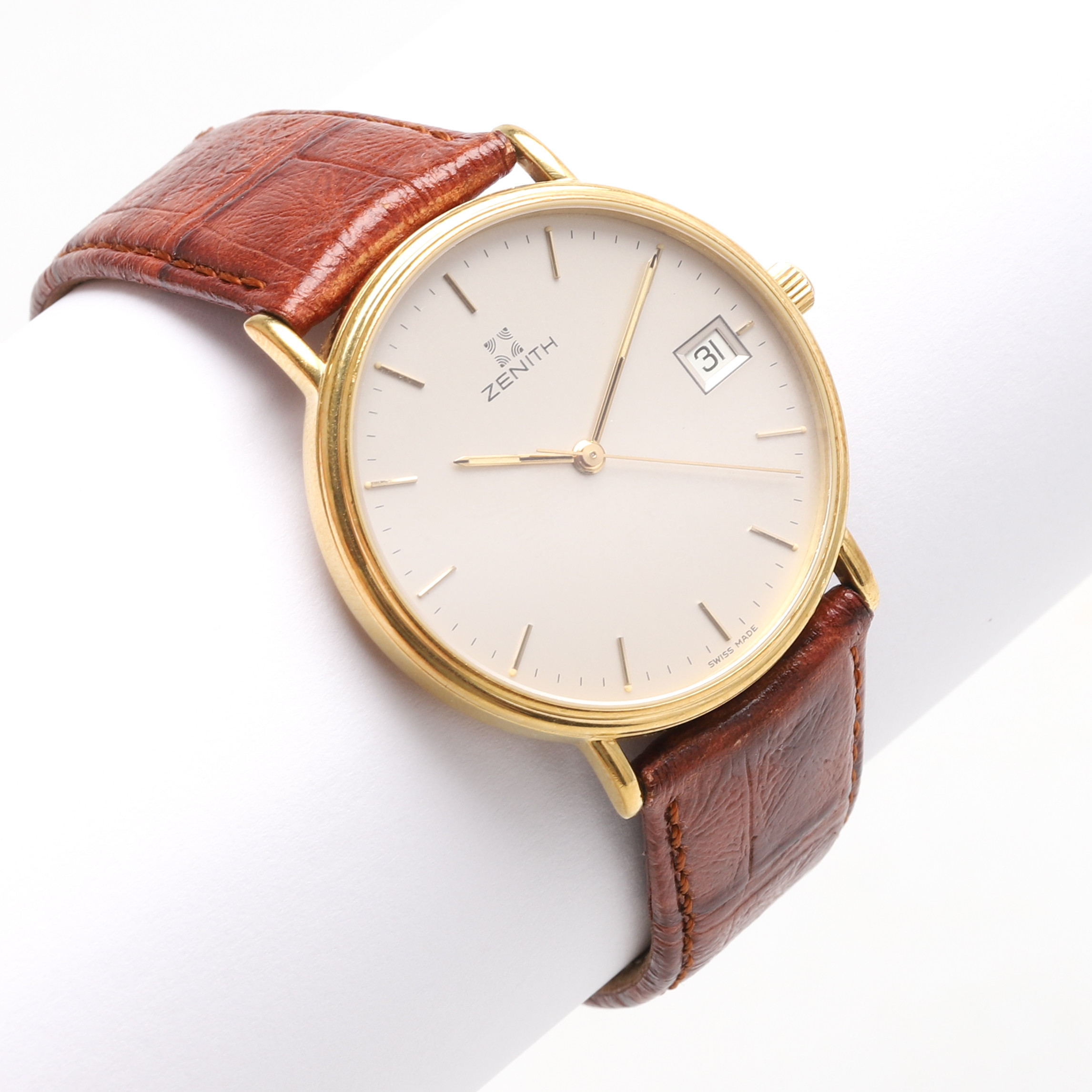 ZENITH, armbandsur, boett av 18K guld, quartz, förtjänstur.