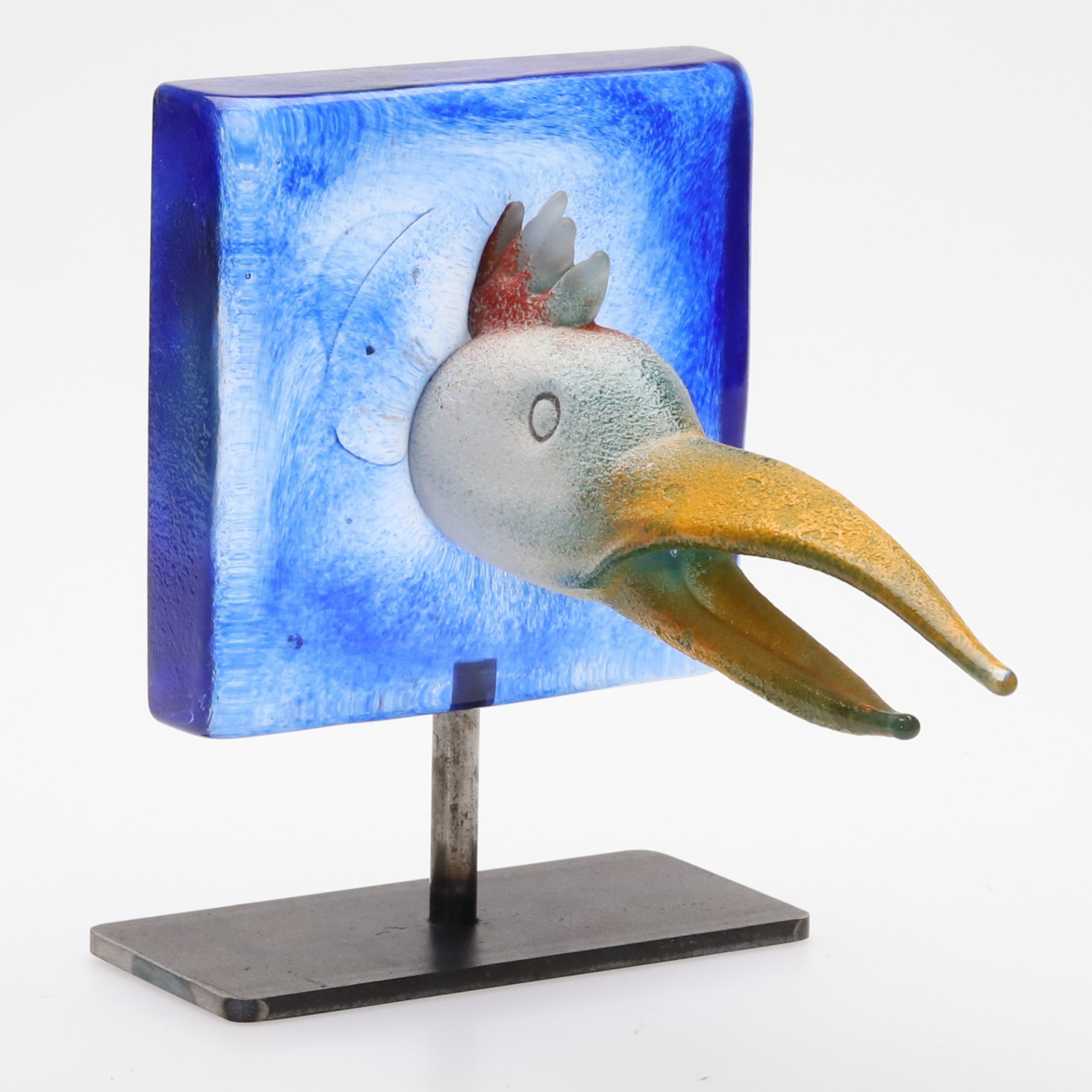 KJELL ENGMAN. Skulptur, glas, Kosta Boda Atelier, signerad.