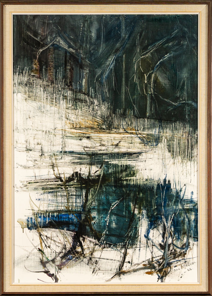 LARS MATSON. Olja på pannå, landskap.