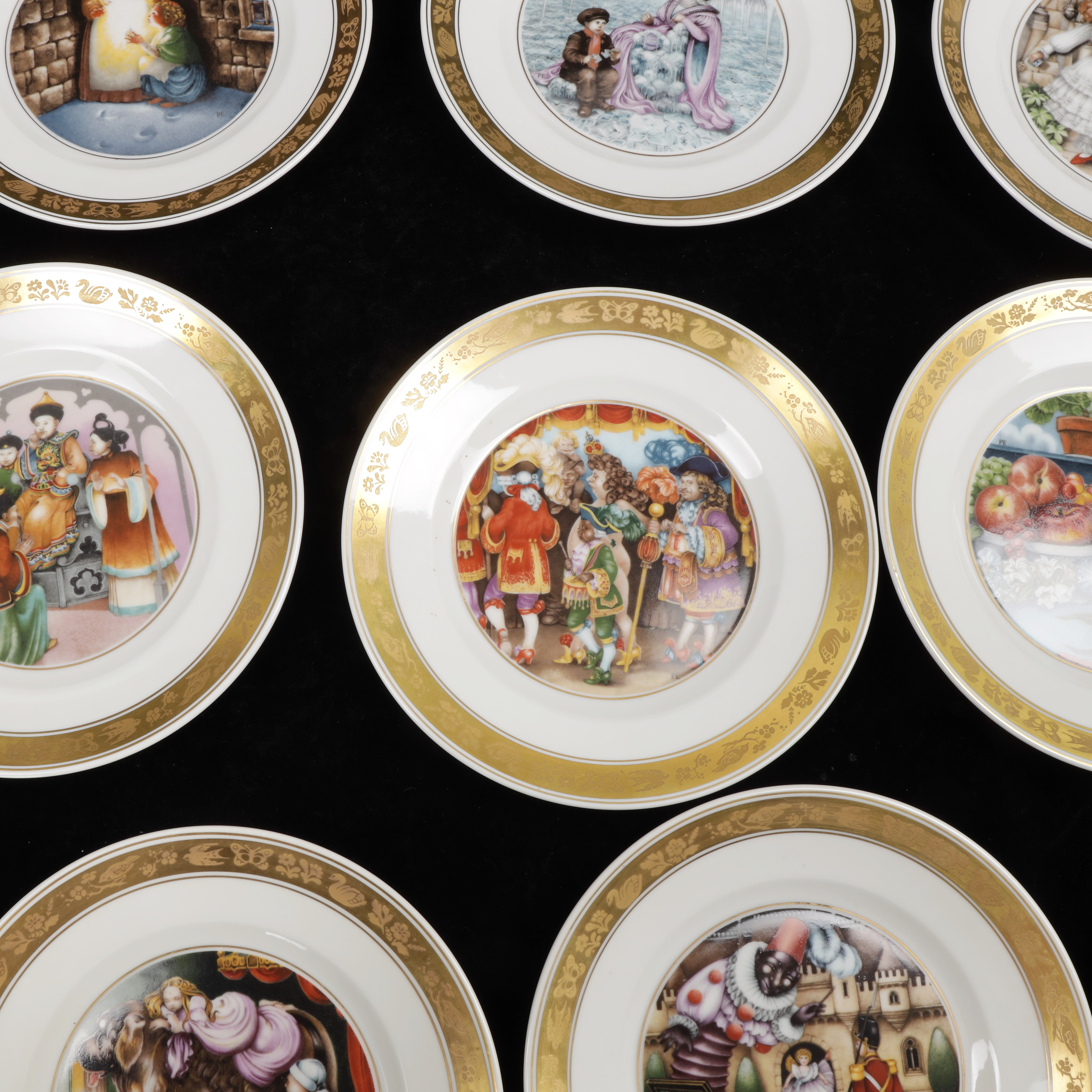 SAMLARTALLRIKAR, 12 st, "The Hans Christian Andersen Plates", Royal Copenhagen, Danmark, 1970-tal.