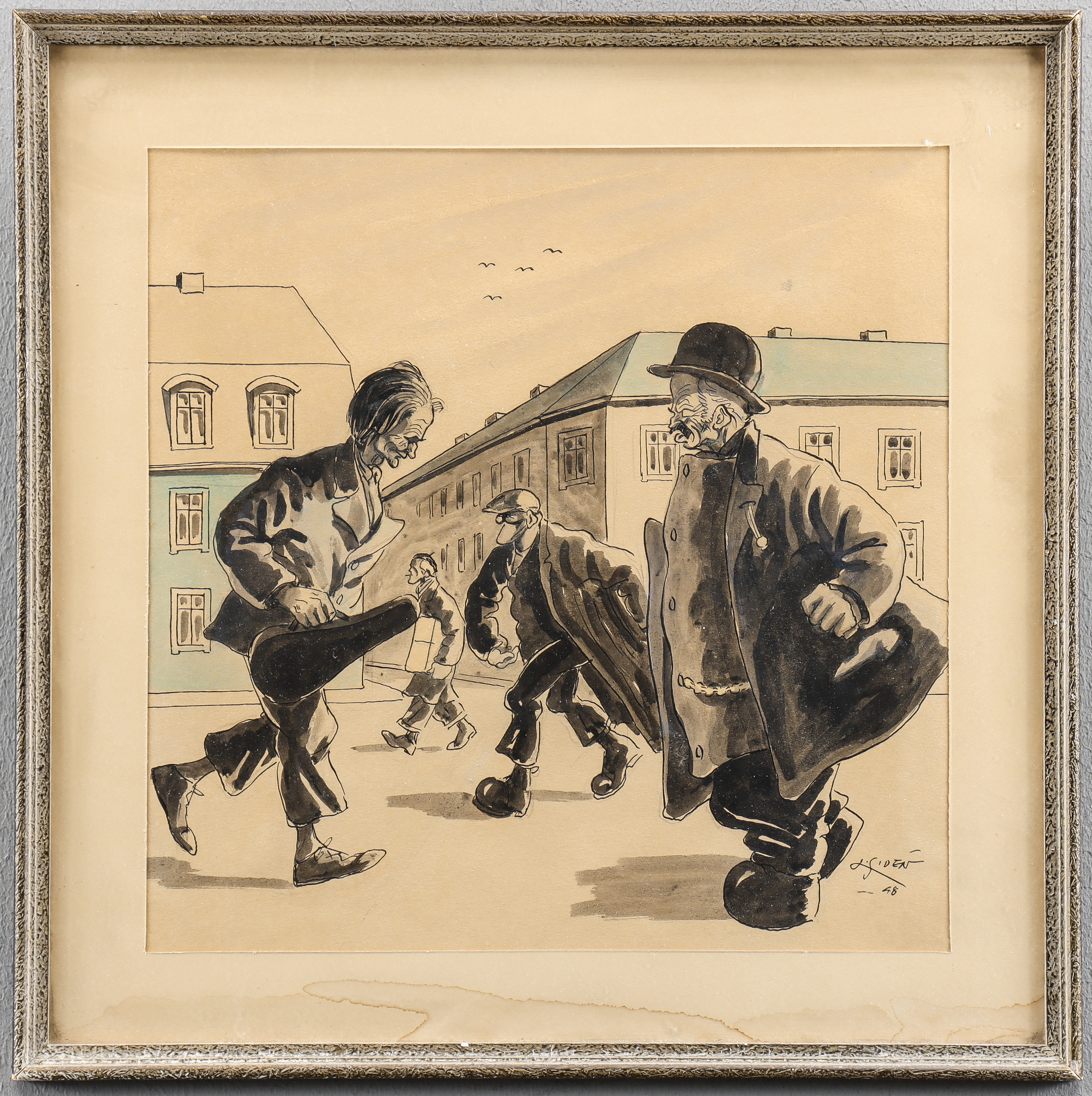 ERIK AXEL LISS SIDÉN. Blandteknik, signerad.