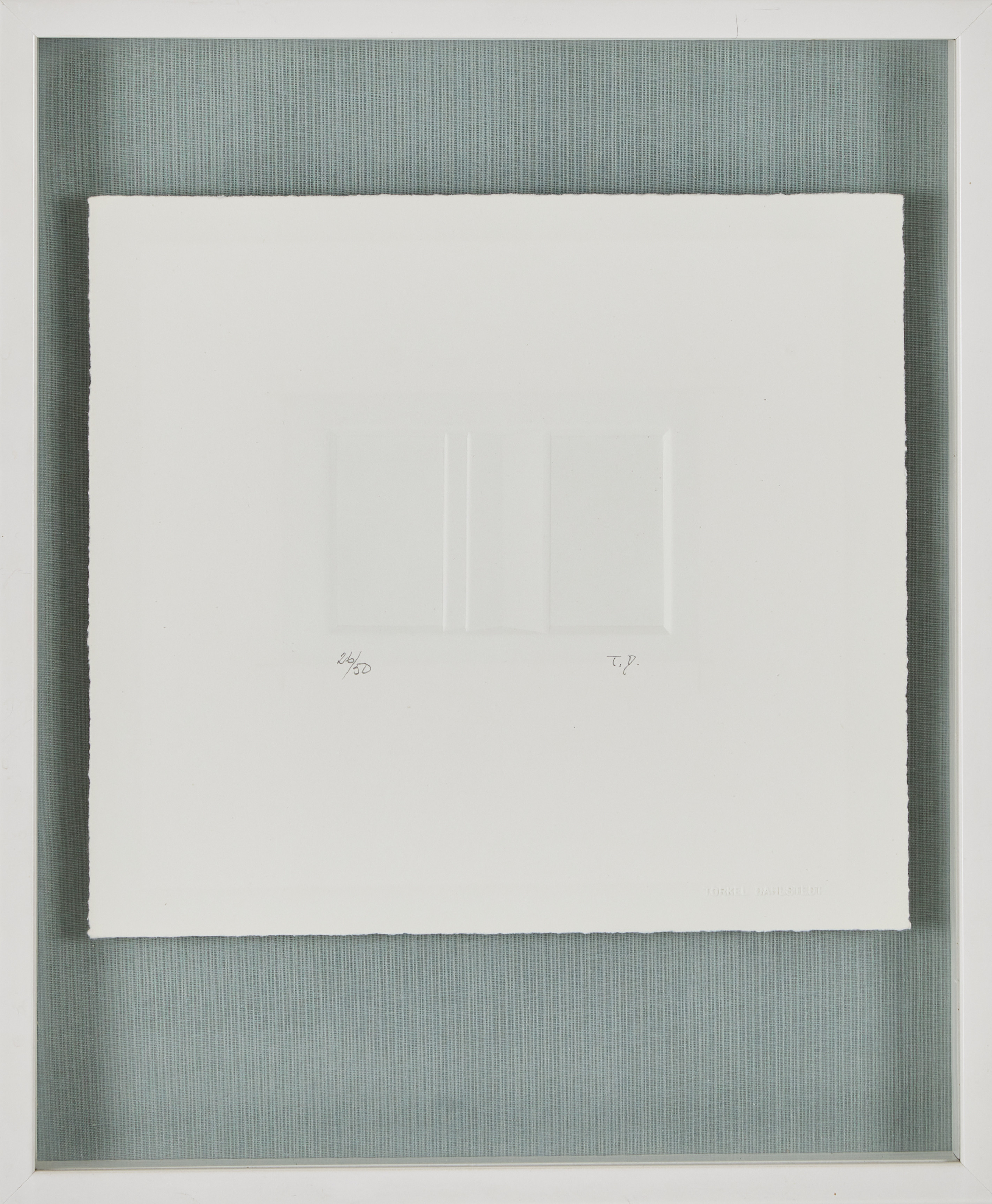 TORKEL DAHLSTEDT (1942). Komposition, papper med relief, monogramsignerad TP, Torkel Dahlstedt i relief.