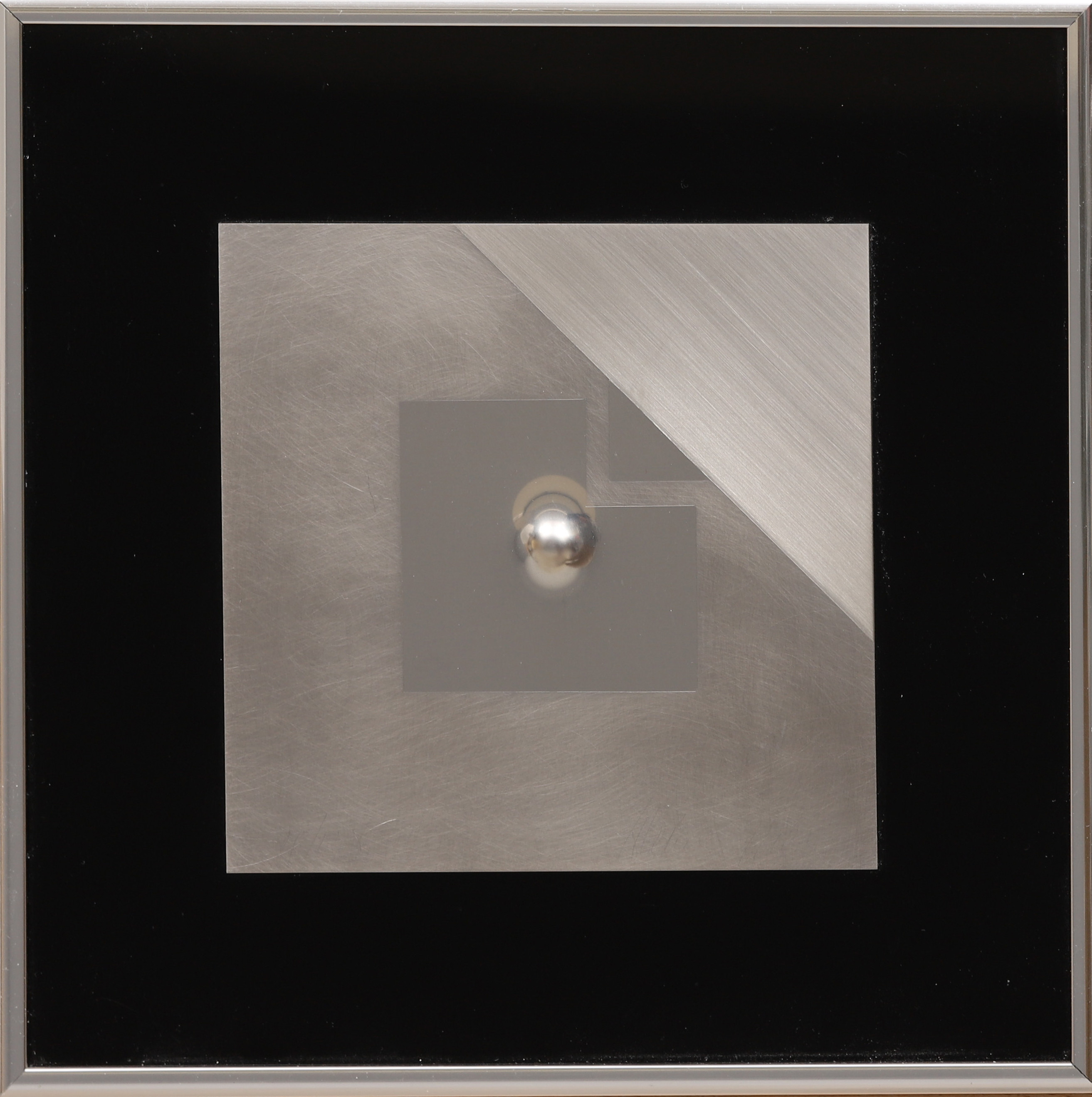 ALEXIUS HUBER. Relief, ädelstål, signerad och numrerad.