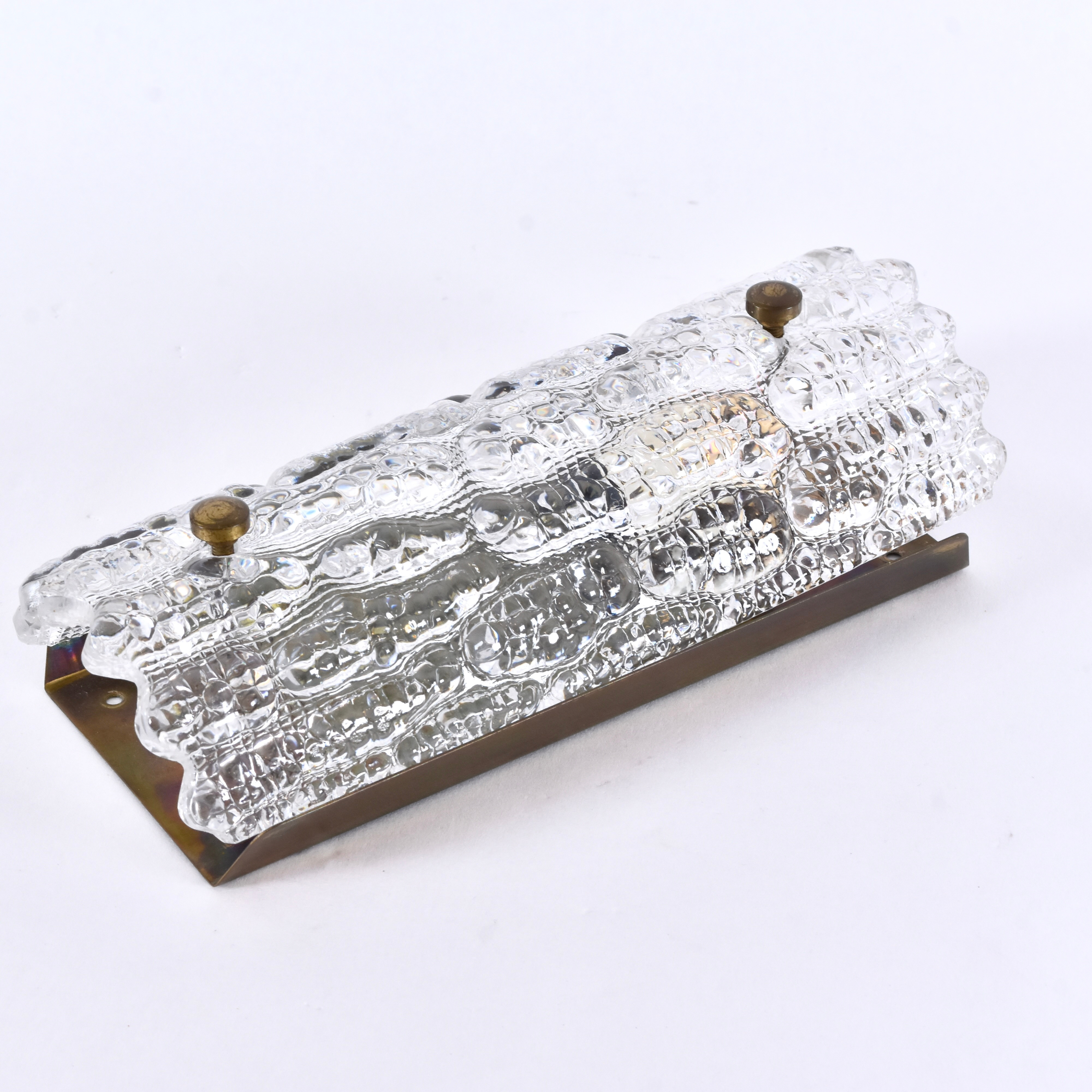 CARL FAGERLUND. vägglampa, mässing och glas, Orrefors.