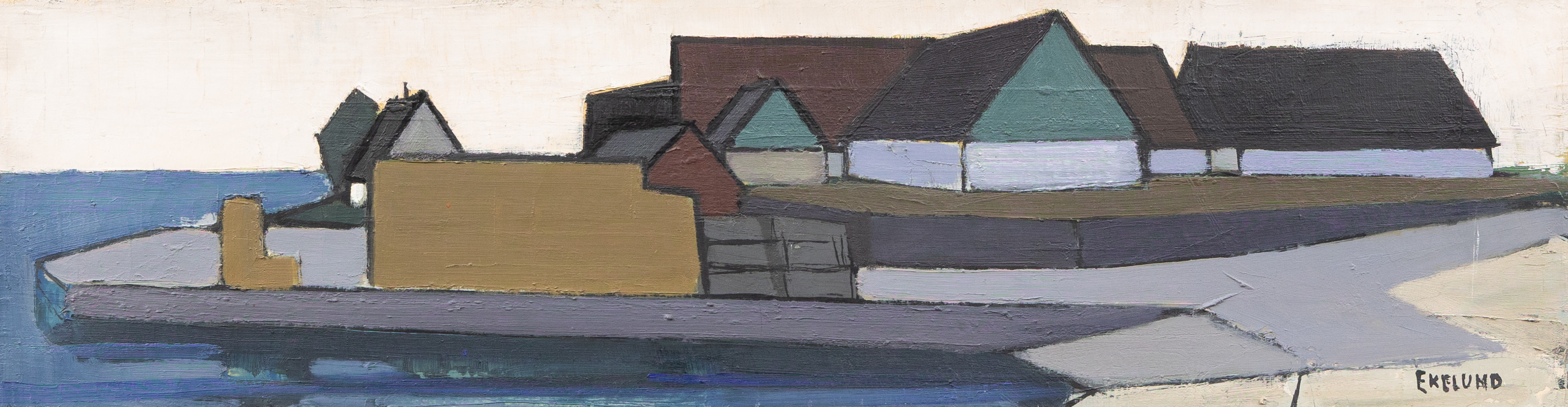 IVAR EKELUND (1908-2002). Kustmotiv, olja på duk, signerad Ekelund.