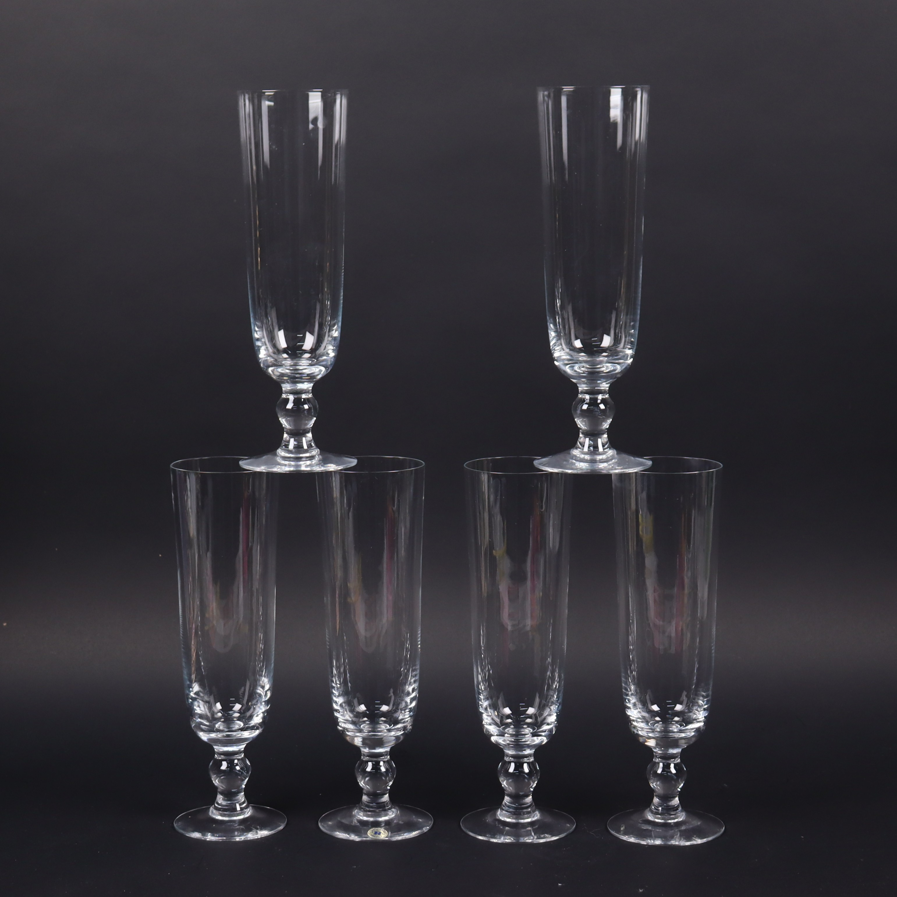 BERT KINDÅKER. Reijmyre Glasbruk, ölglas, 6 st.