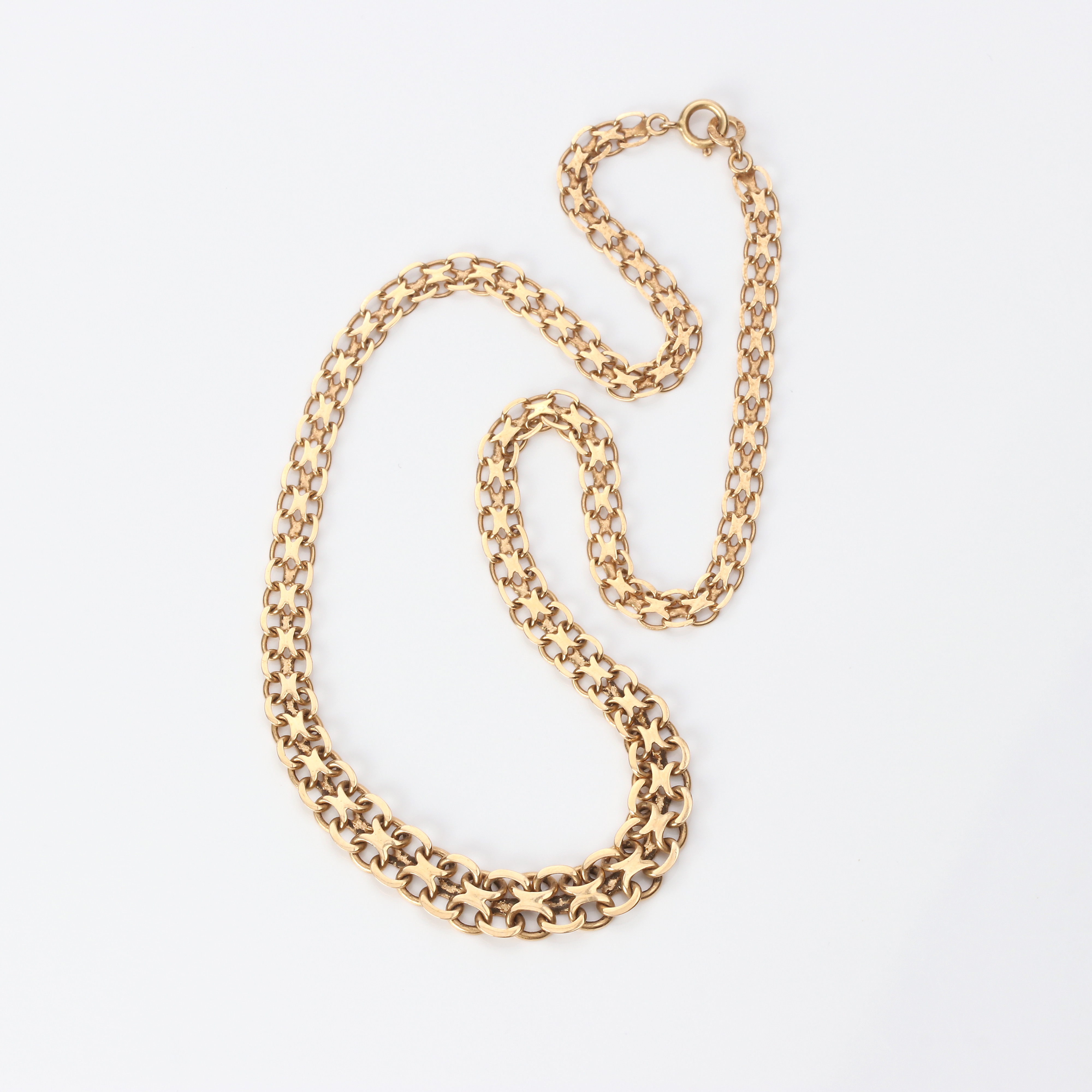 HALSBAND, X-LÄNK. 18k guld, vikt ca 21,2 gram.