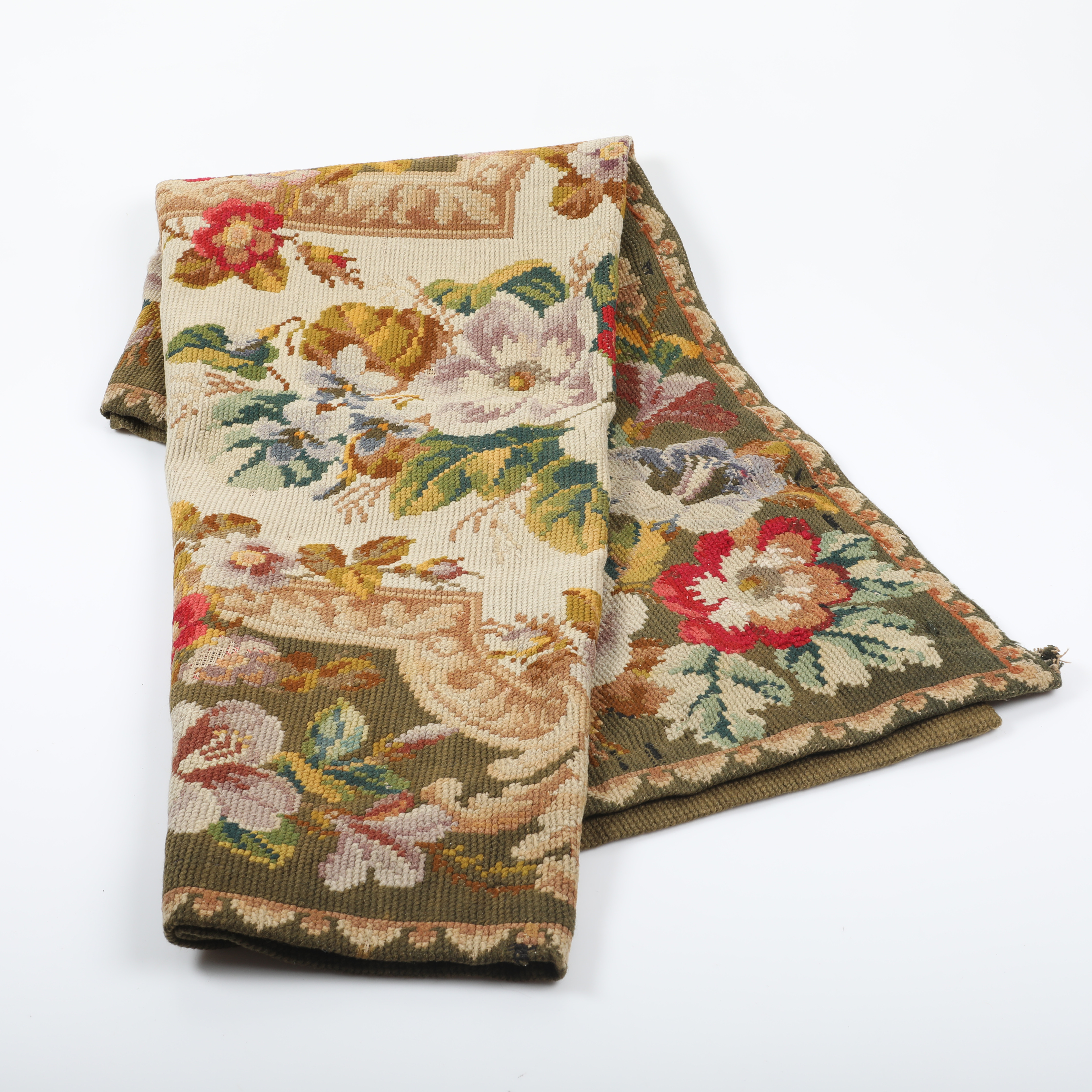 BONAD/GOBELÄNG, korsstygn, tidigt 1900-tal.