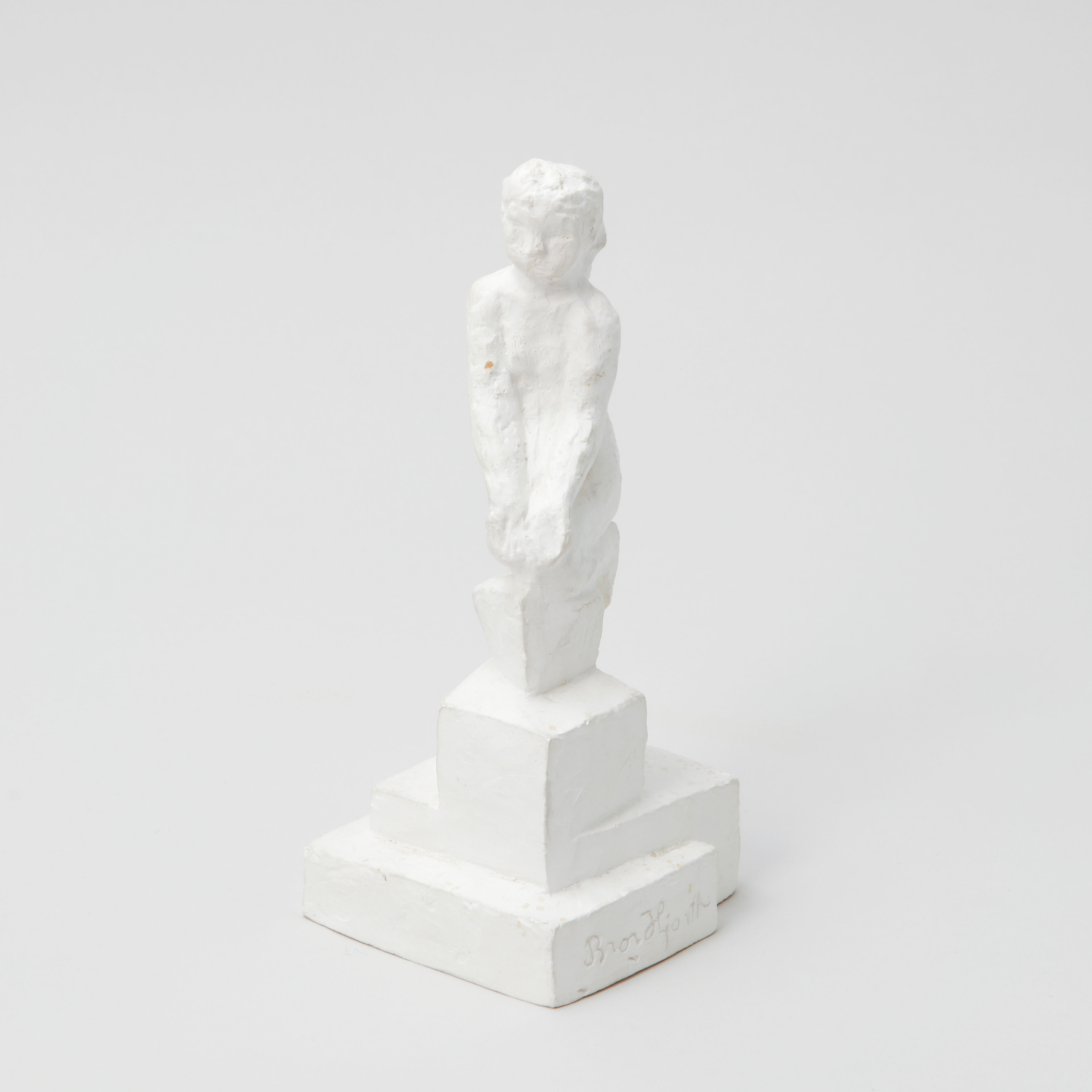 BROR HJORTH. Skulptur, gips, signerad.