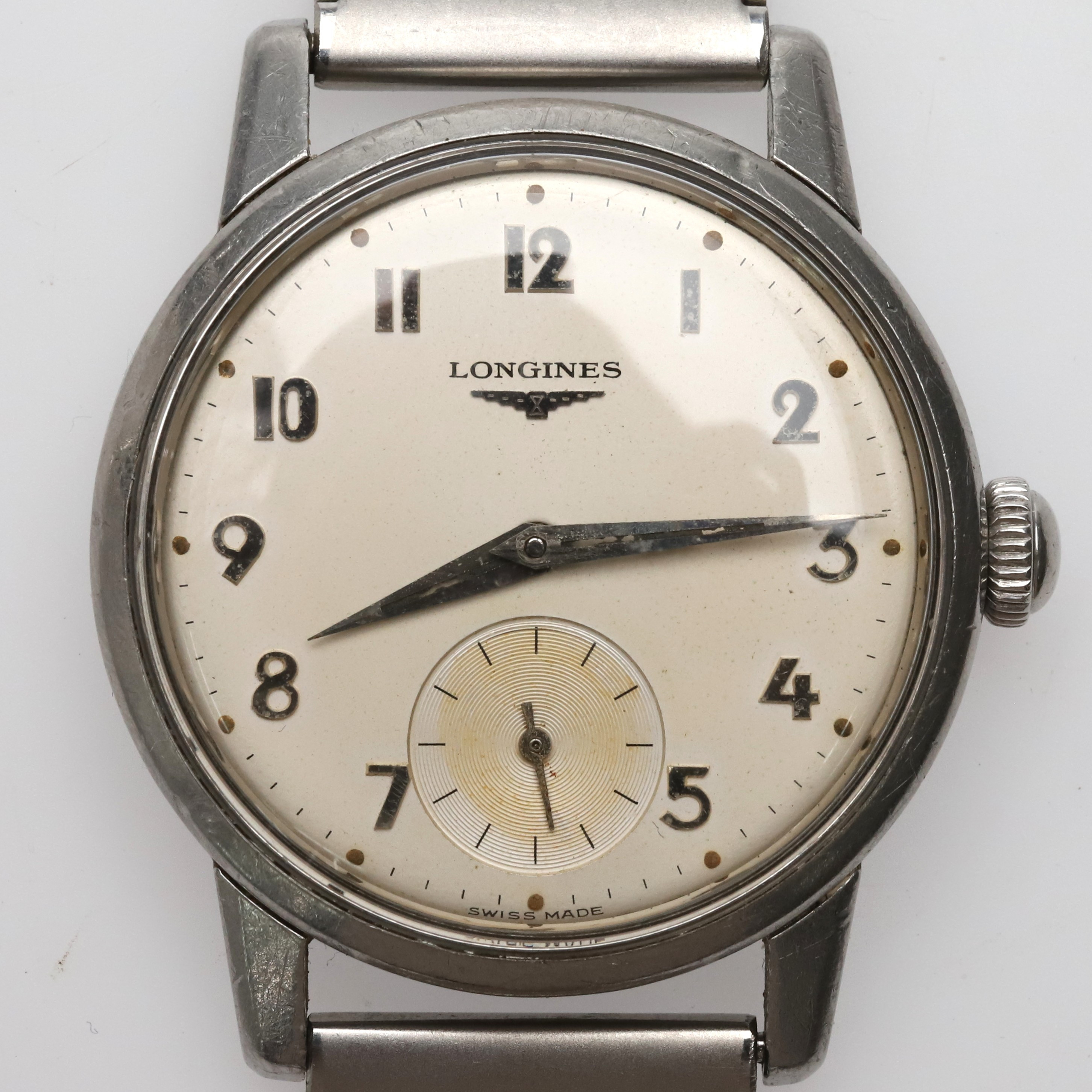 ARMBANDSUR, Longines, stål, mekanisk.
