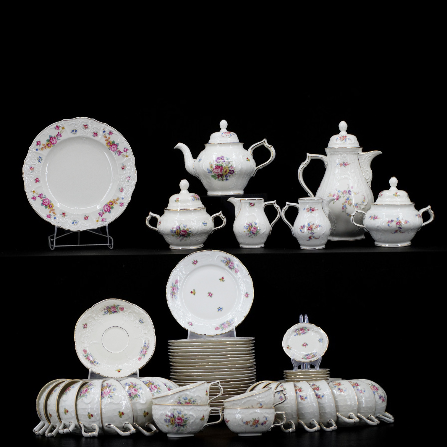 TE- & KAFFESERVIS, 72 delar, porslin, Rosenthal, Sanssouci, Selb-Germa, Tyskland.