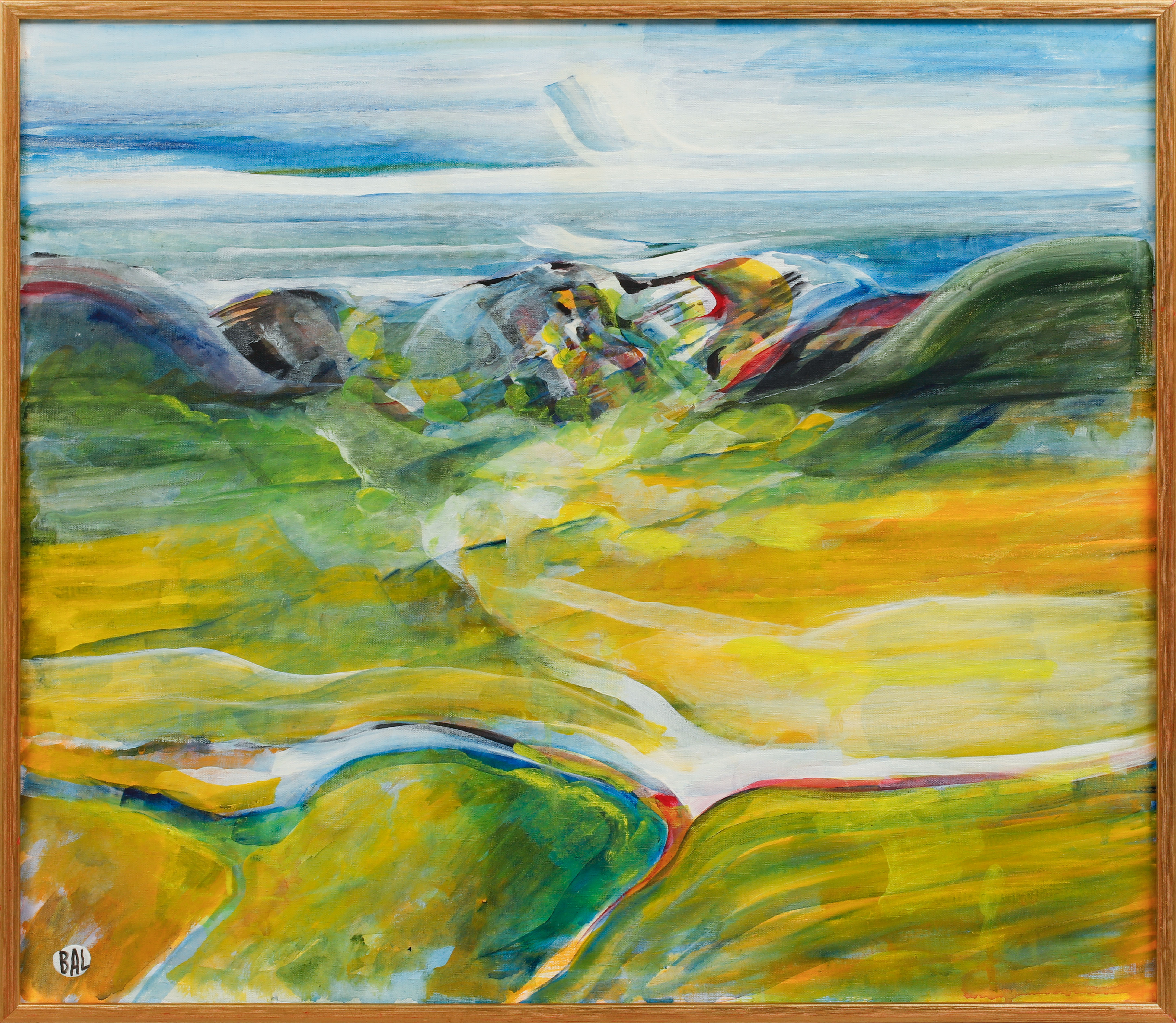 BENGT ARNE LINDEROS. Landskap, olja på duk, signerad.