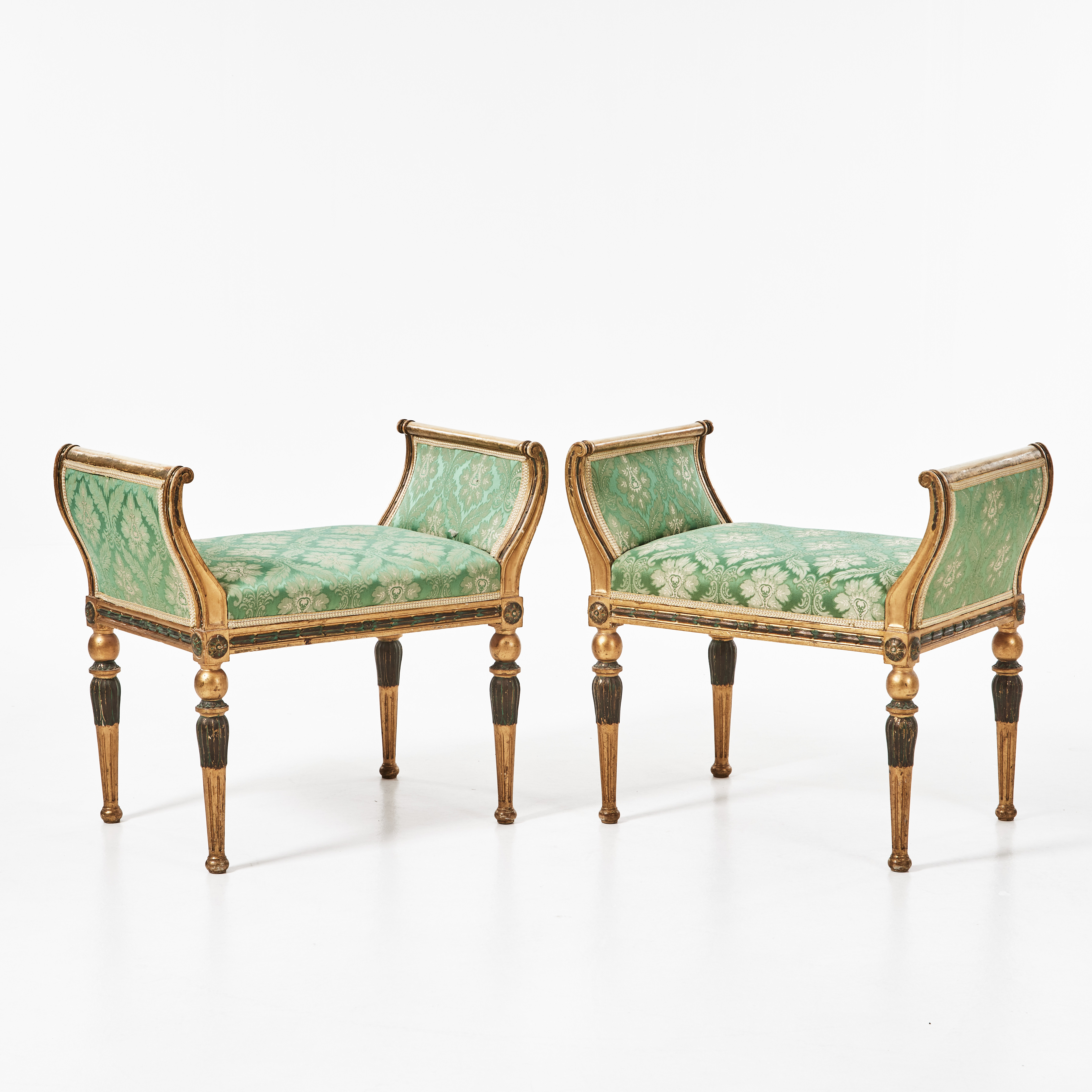 TABURETTER, ett par, gustaviansk stil, 1900-tal.