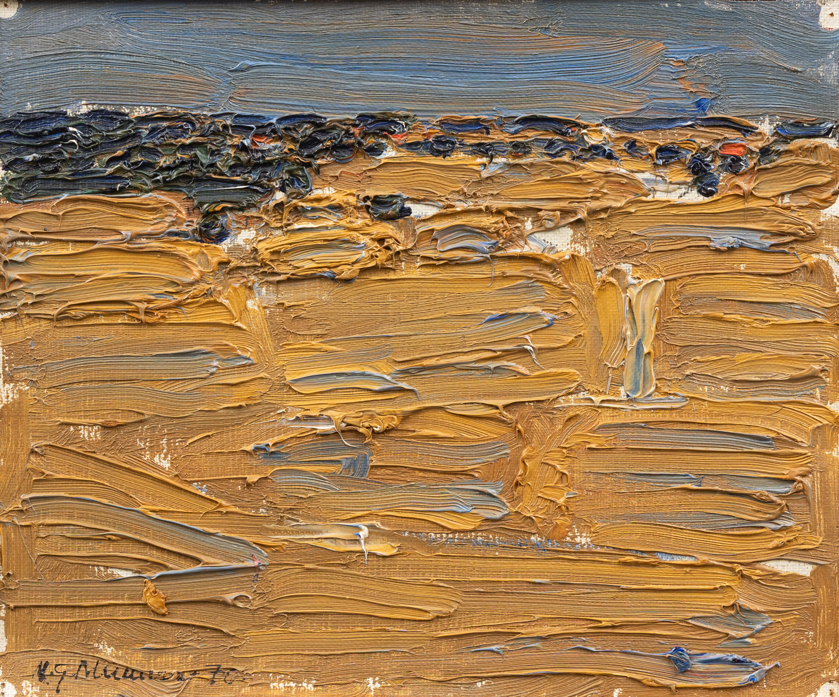 NILS-GÖRAN BRUNNER. Landskap, olja på uppklistrad duk, signerad och daterad -70.