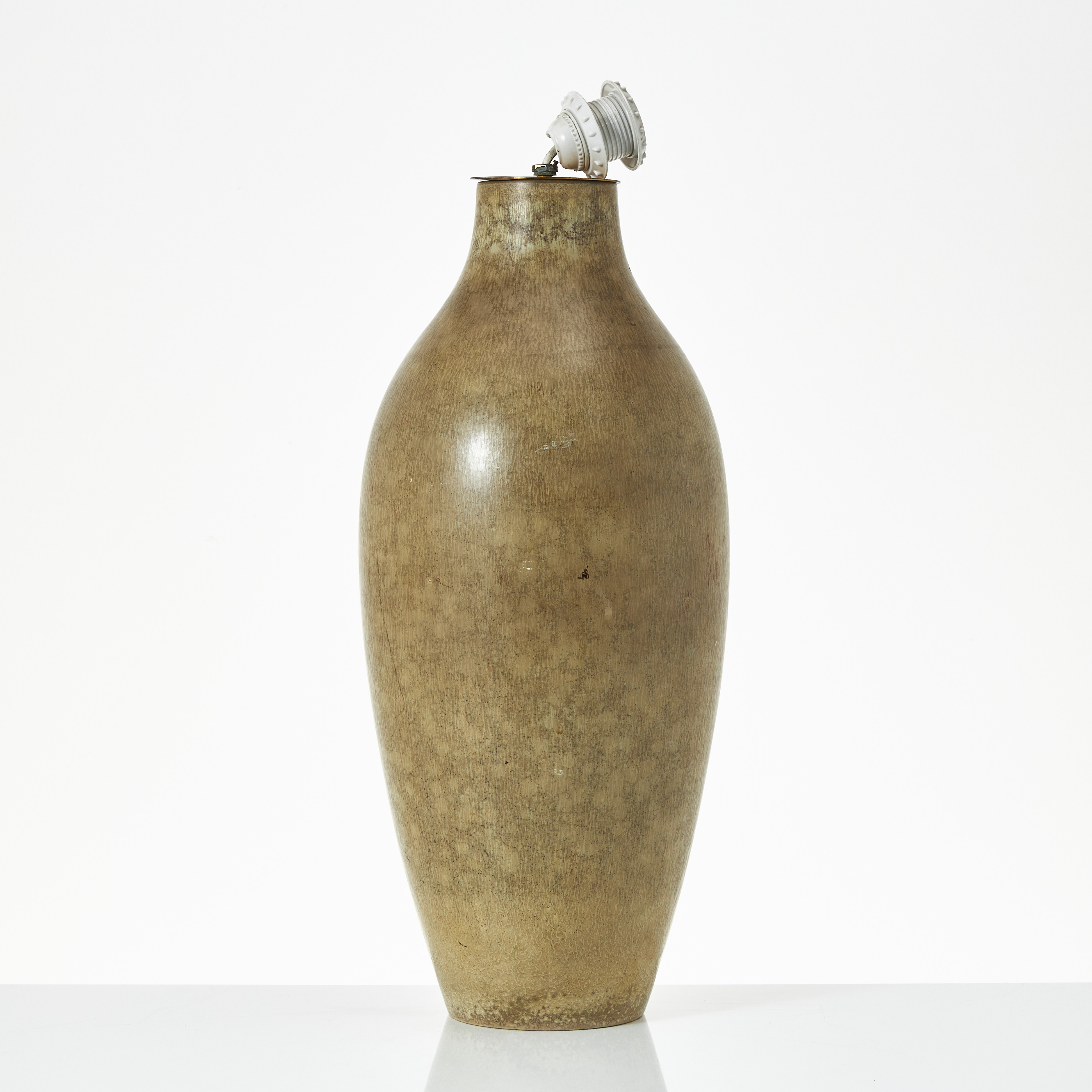 BORDSLAMPA, omarbetad vas / golvvas - glaserat stengods Carl-Harry Stålhane, Rörstrand.