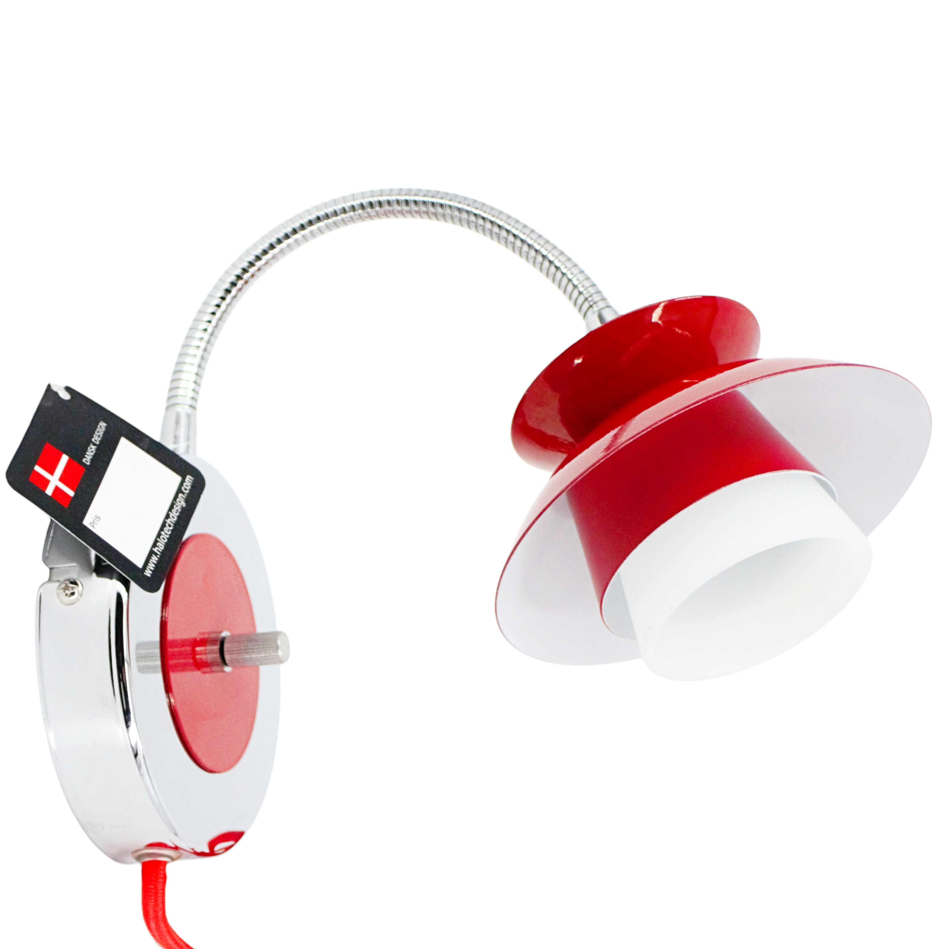 VÄGGLAMPA, "Mini Dallas", metall, glas, Helo Dech Design, Danmark.