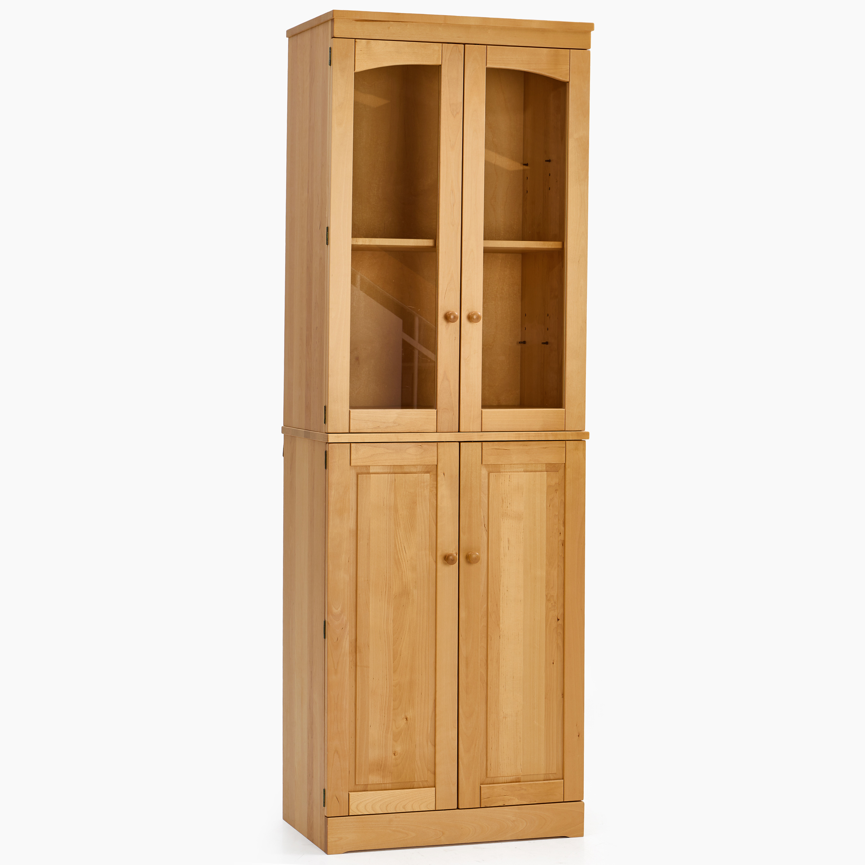 NILS-GÖRAN GUSTAFSSON. Vitrinskåp, "Björka", Stolab, 1900-talets andra hälft, 2-delat, björk.