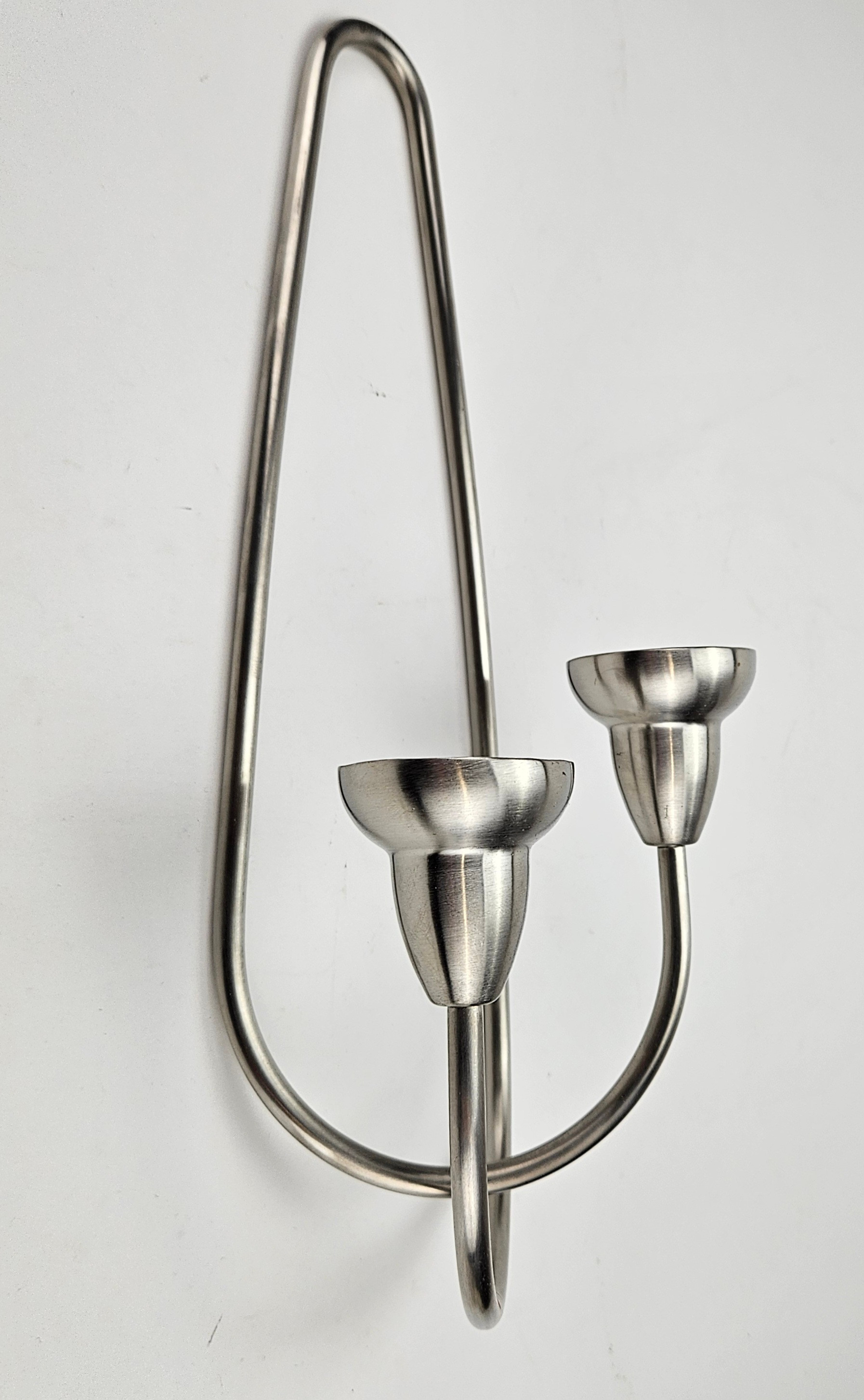 VÄGGLJUSSTAKE, rostfritt stål, "Swing", Georg Jensen, Danmark.