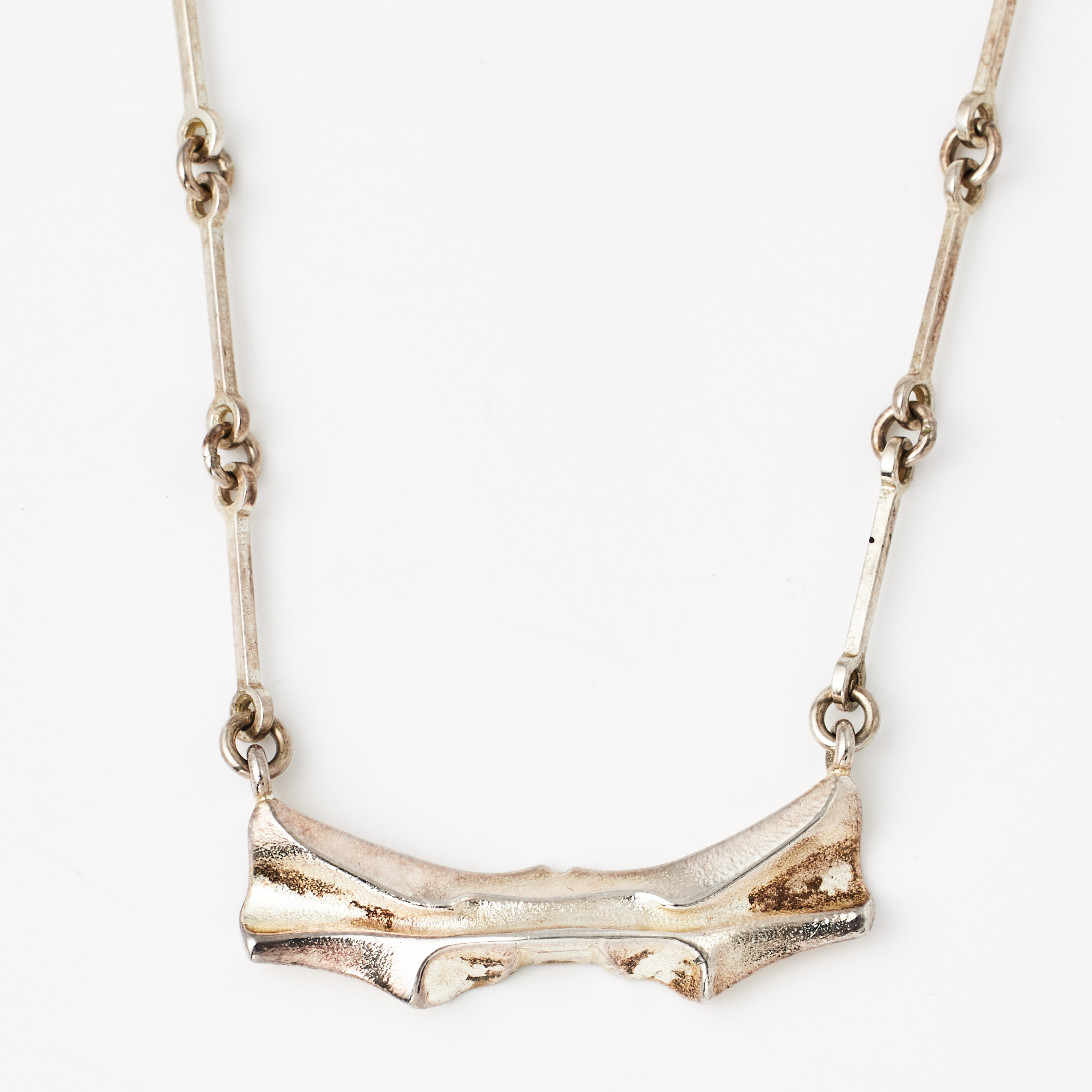 BJÖRN WECKSTRÖM, "Mira", halsband, sterlingsilver, stavlänk med mellanliggande ringar, Lapponia, Finland 1984.