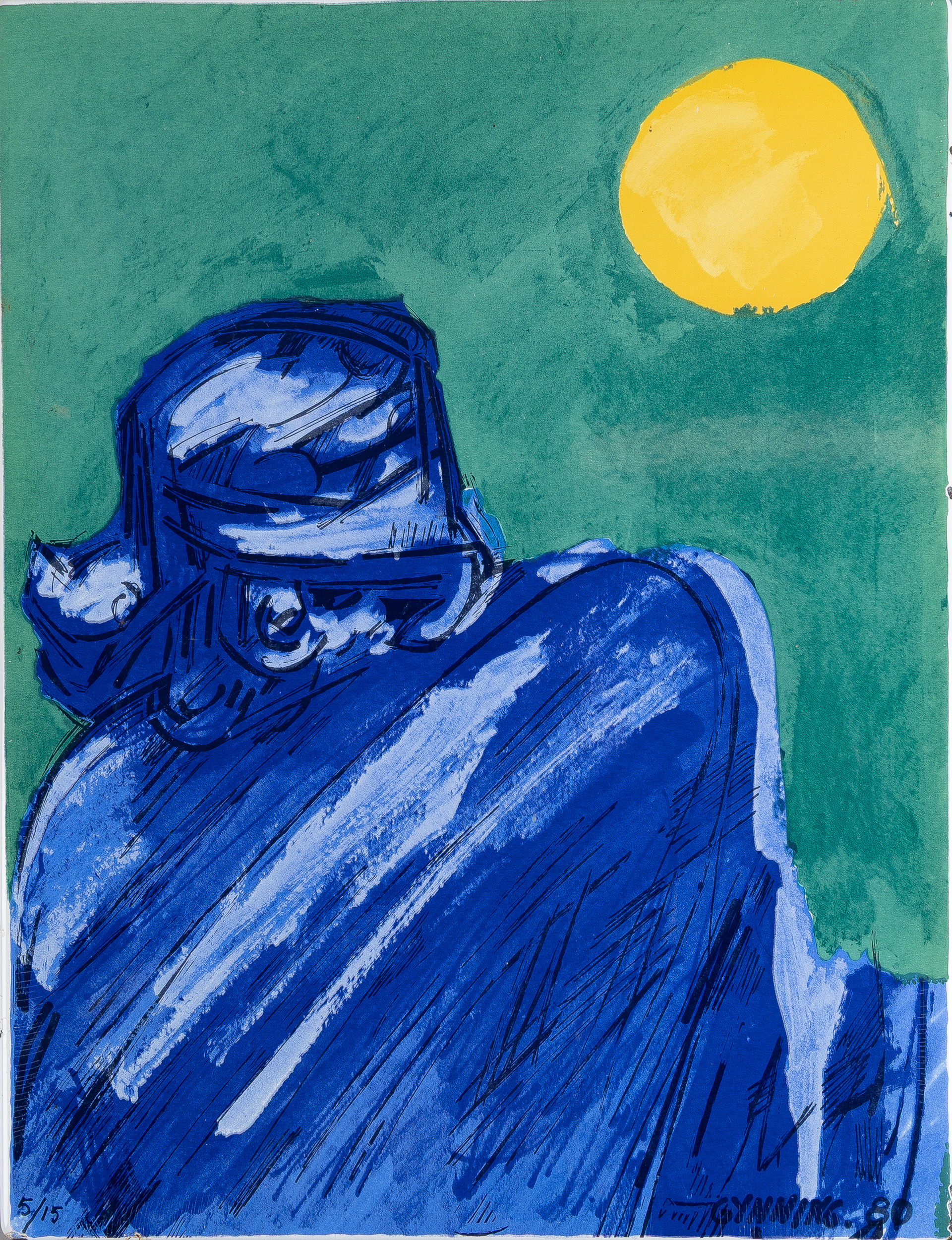 LARS OLOF GYNNING (1920-2003). Komposition på emalj.