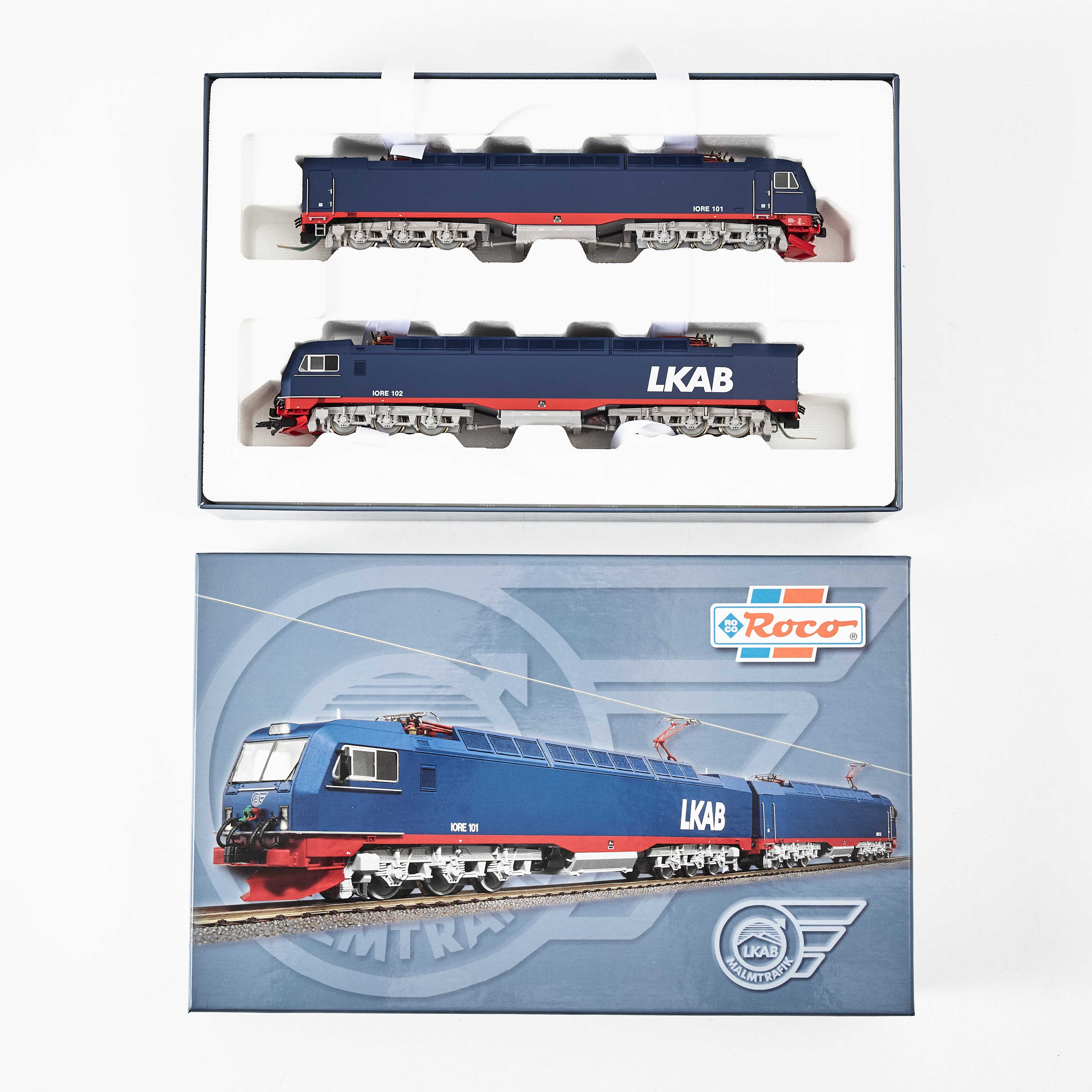 ROCO, elektriskt lok, LKAB, Österrike, modell 63751, IORE 103 + IORE 104.