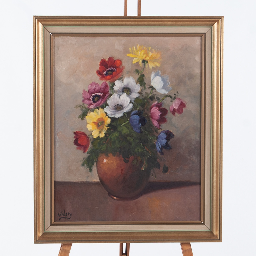 GUNNAR WIBERG. olja på duk, stilleben, signerad Wiberg.