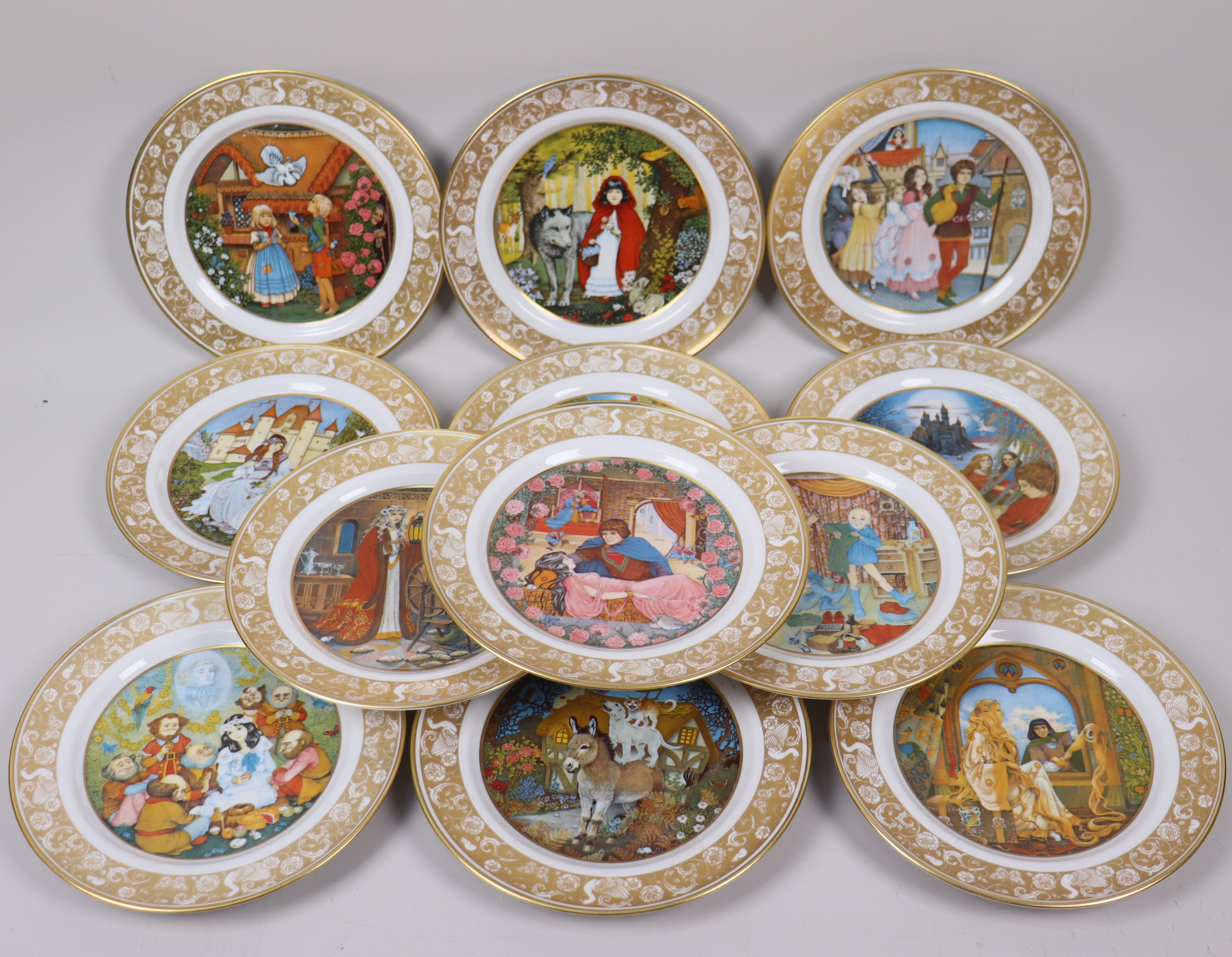 SAMLARTALLRIKAR, Franklin Porzellan, Bröderna Grimms Sagor, 12 st.