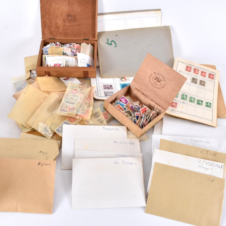 PARTI FRIMÄRKEN, hela Världen, 1-låda.