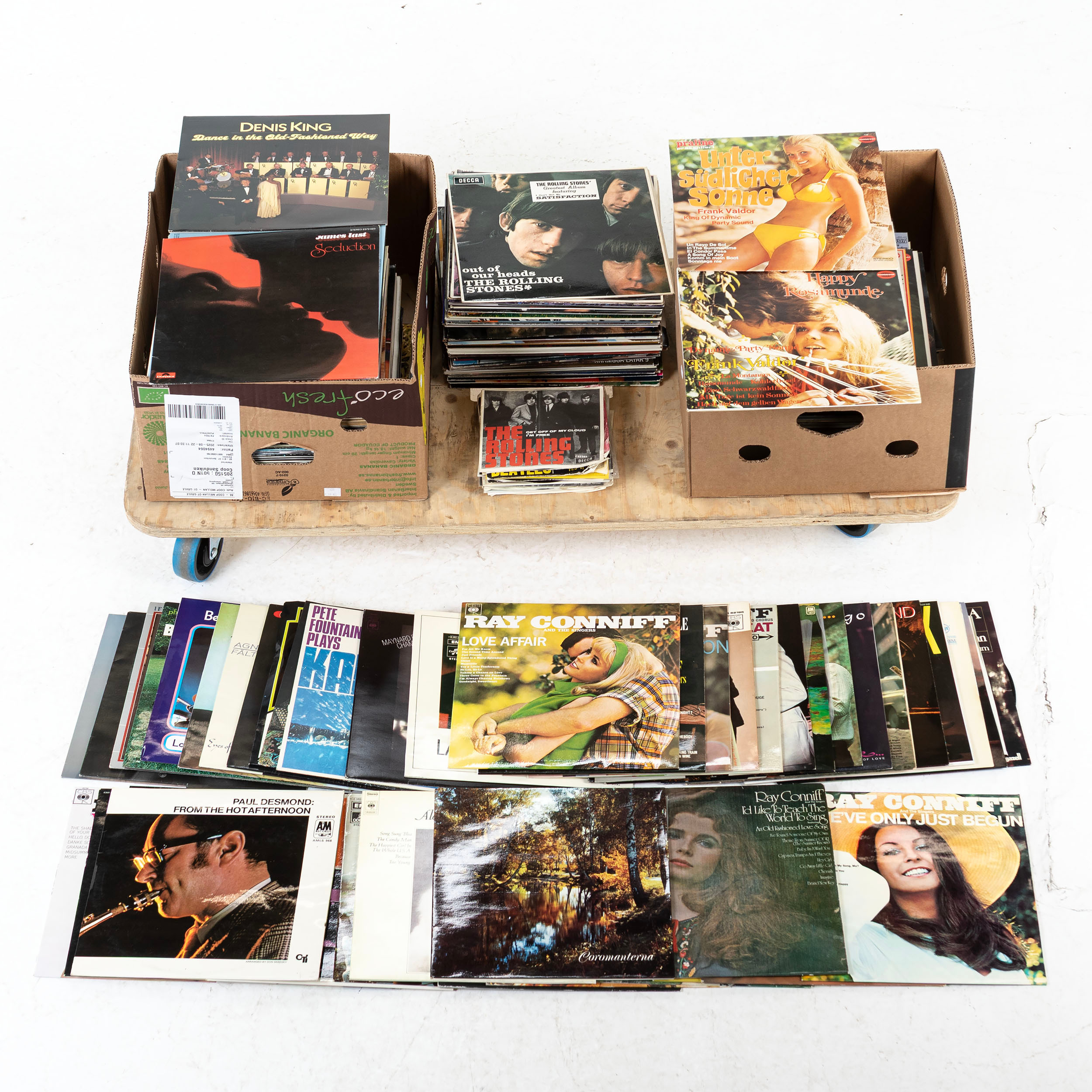 LP-SKIVOR, ett parti b.la The rolling stones.