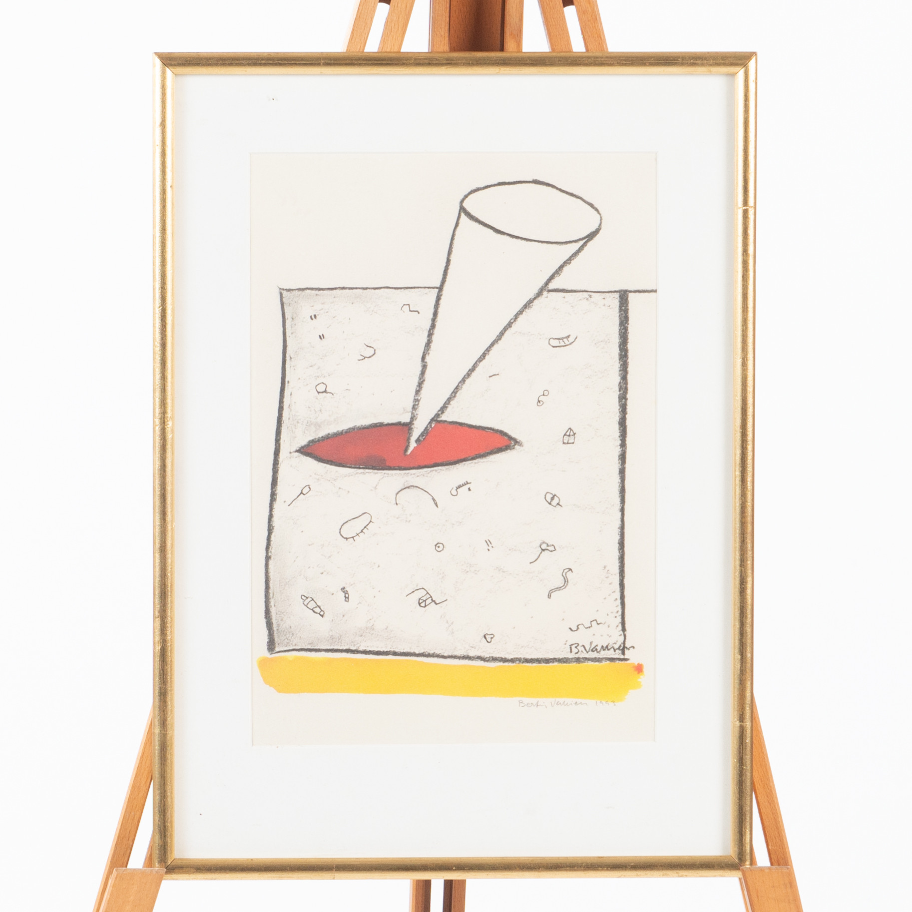 BERTIL VALLIEN. Tryck, signerad samt signerad i trycket 1993.