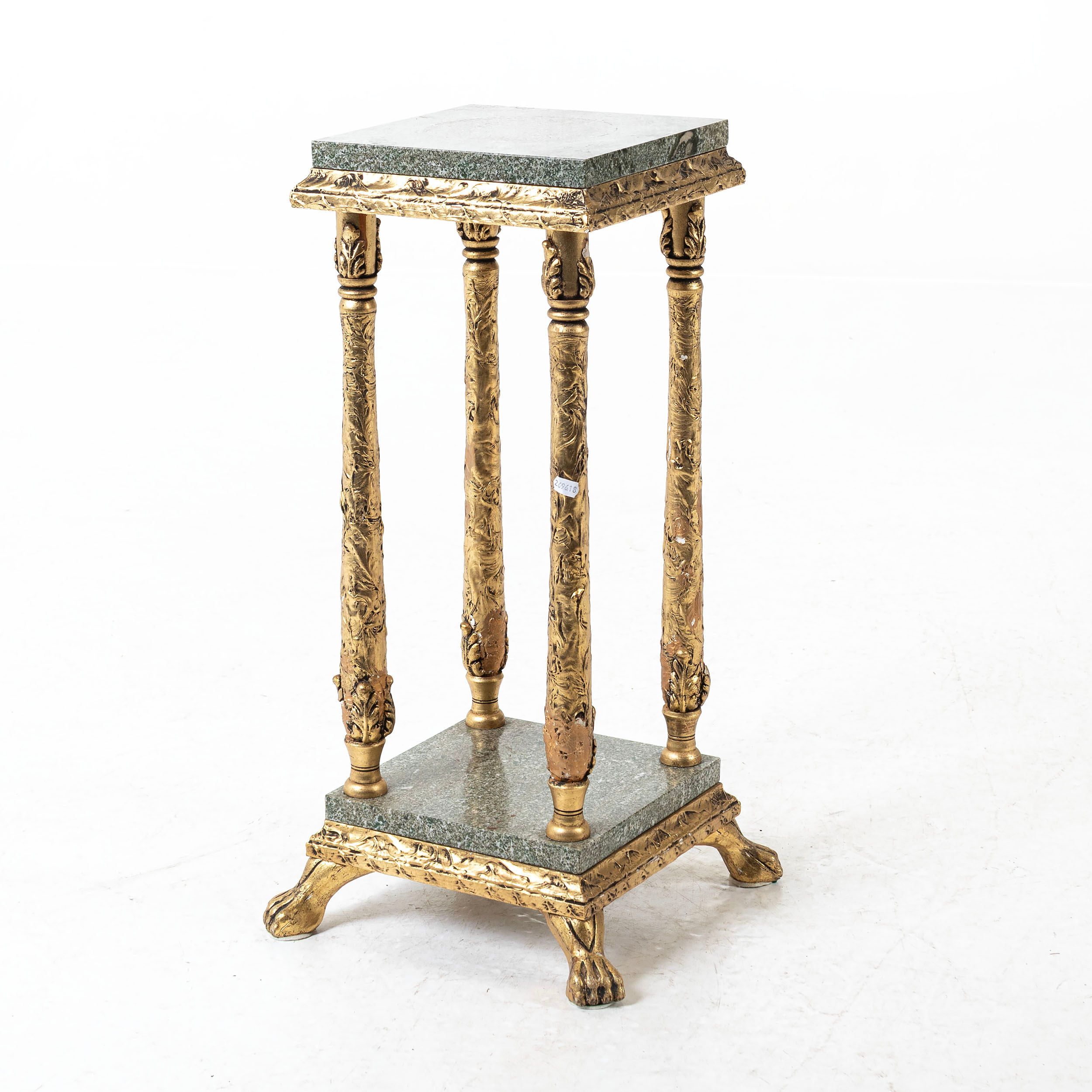 PIEDESTAL, förgylld med stenskivor, 1900 - talets andra hälft.