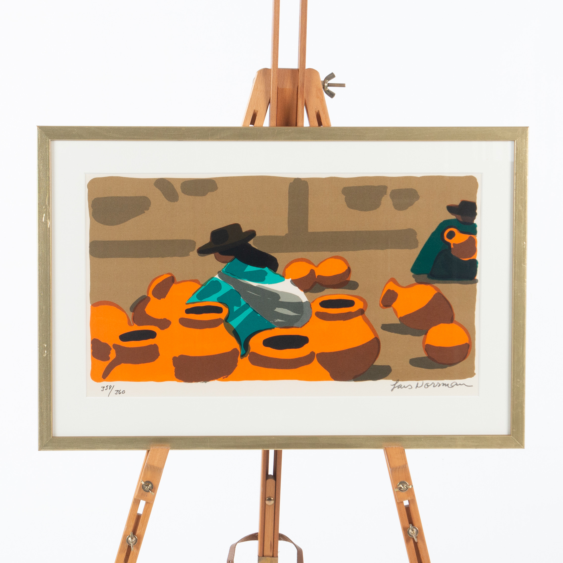 LARS NORRMAN. Färglitografi, Potosi Bolivia, signerad samt numrerad 338/360.