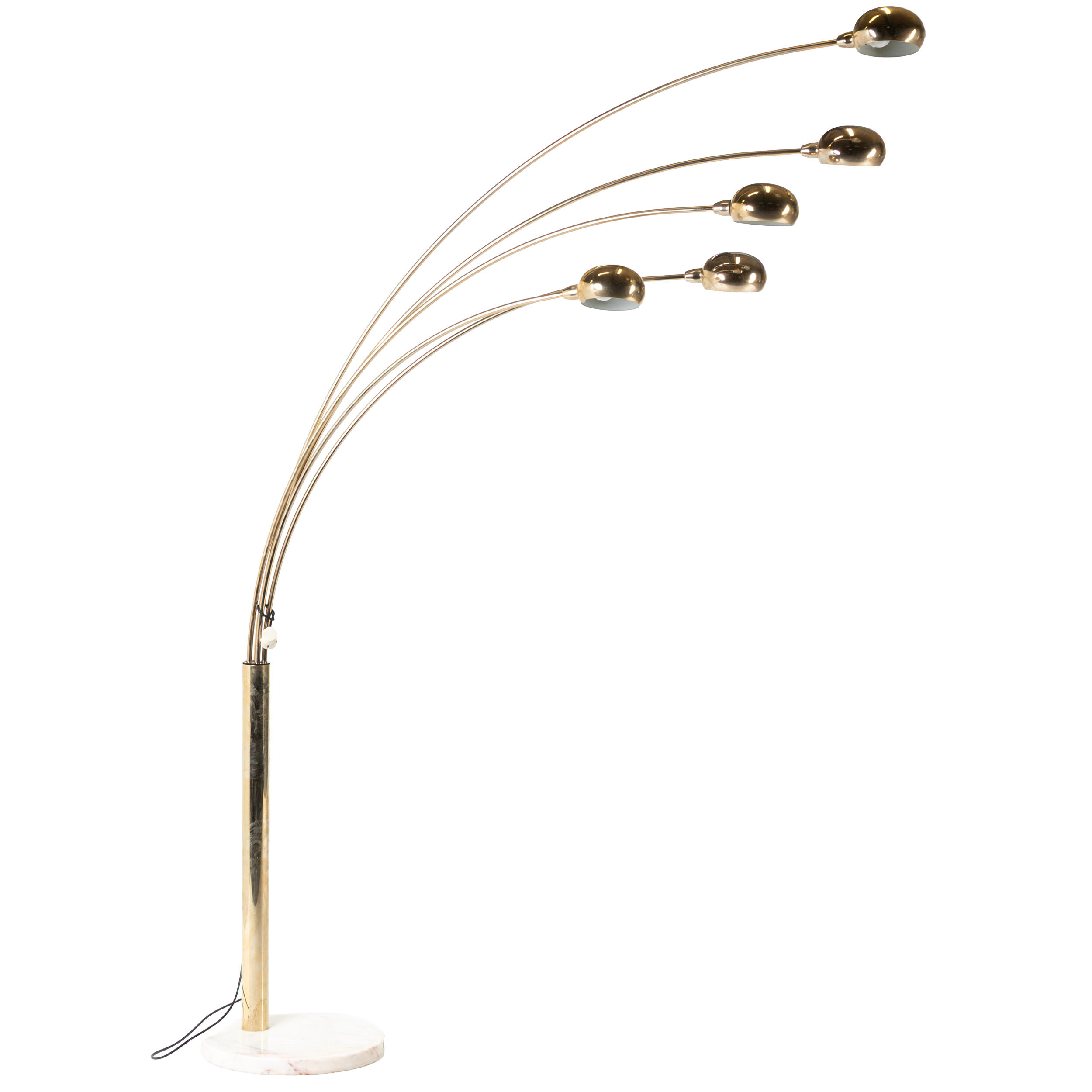 GOLVLAMPA, 5 - armad, gulmetall och sten.