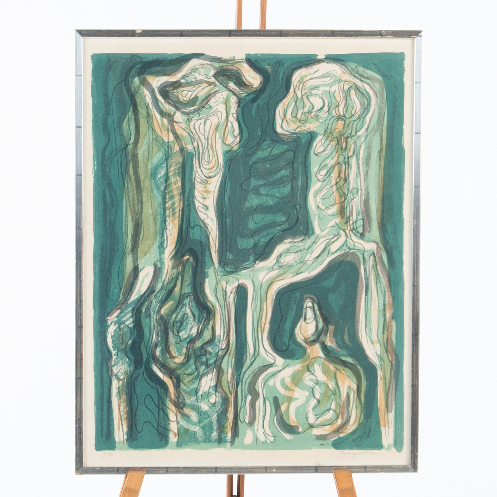 BENGT OLSON. Litografi komposition, signerad samt numrerad 11/50.