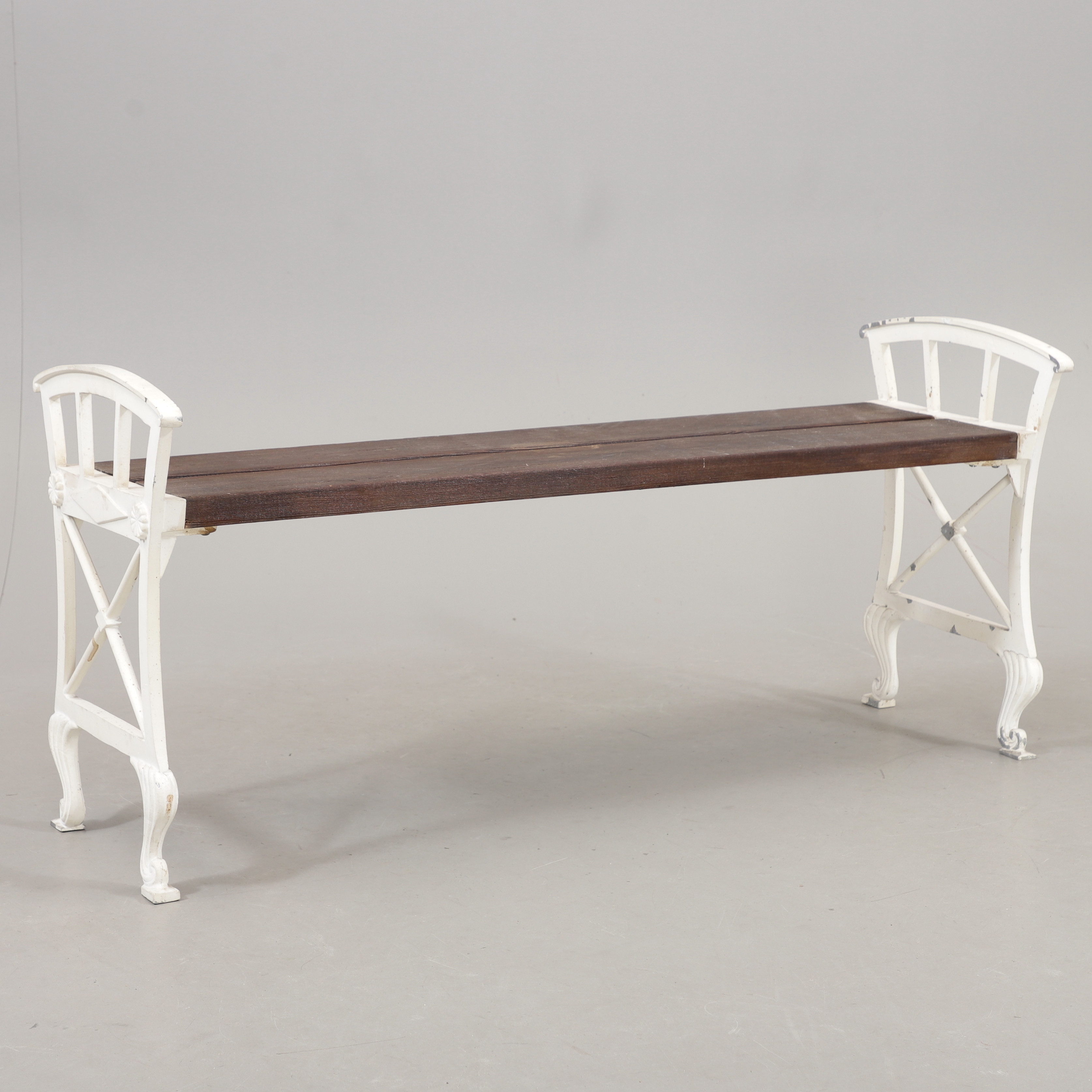 TRÄDGÅRDSBÄNK, aluminium, 1900-tal.