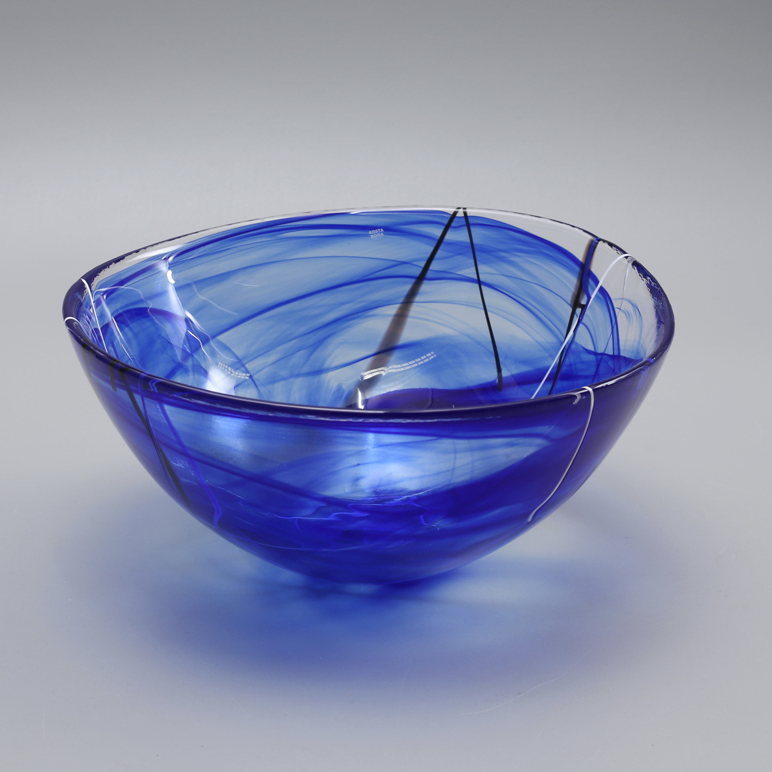 ANNA EHRNER. Skål, "Contrast", glas, Kosta Boda.